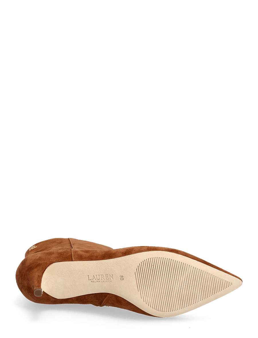 Lauren Ralph Lauren - McKay Suede Bootie Heel - stiefeletten mit absatz - lauren tan - 4