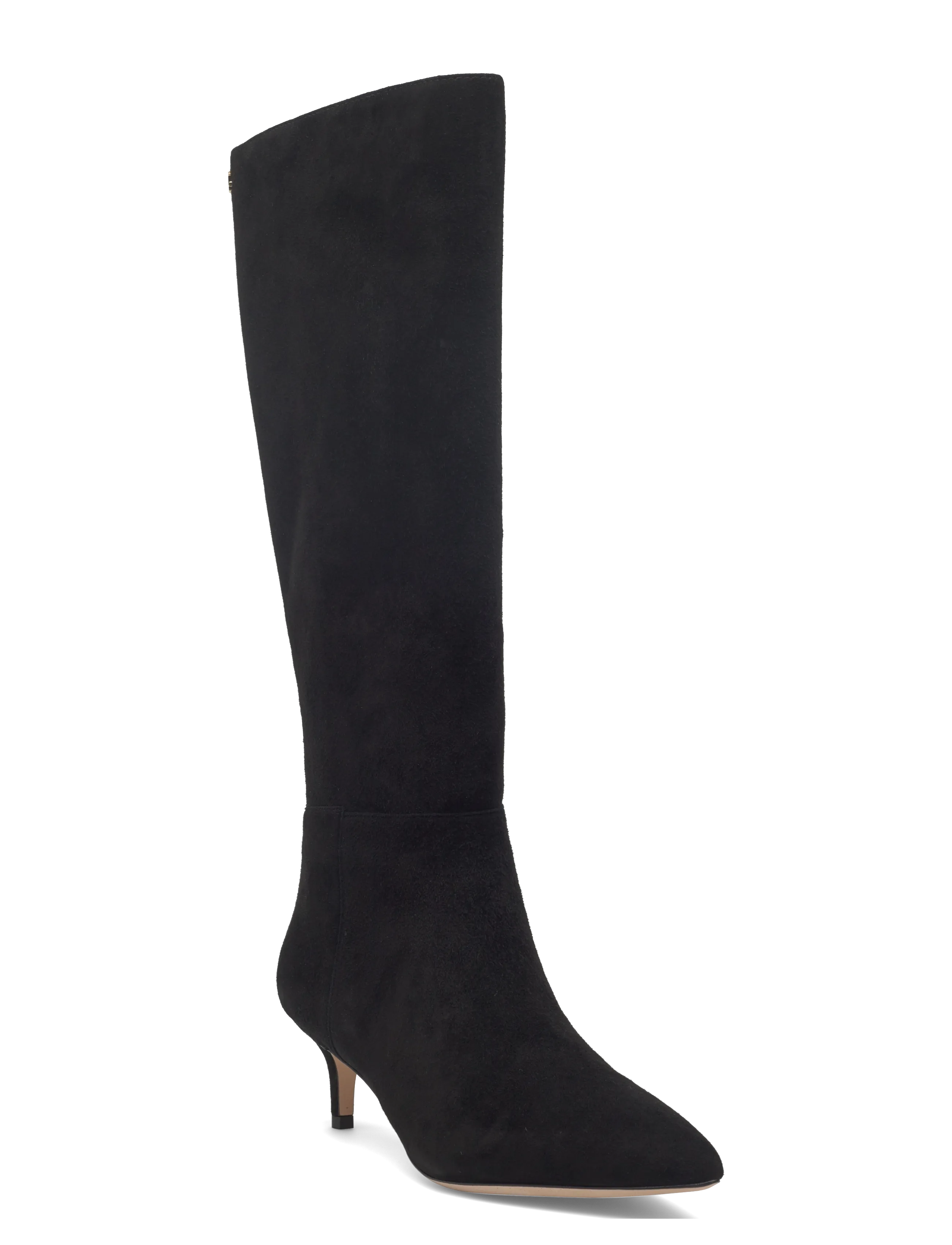 Lauren Ralph Lauren McKay Suede Tall Boot Heel - Langskaftede støvler - BLACK / black