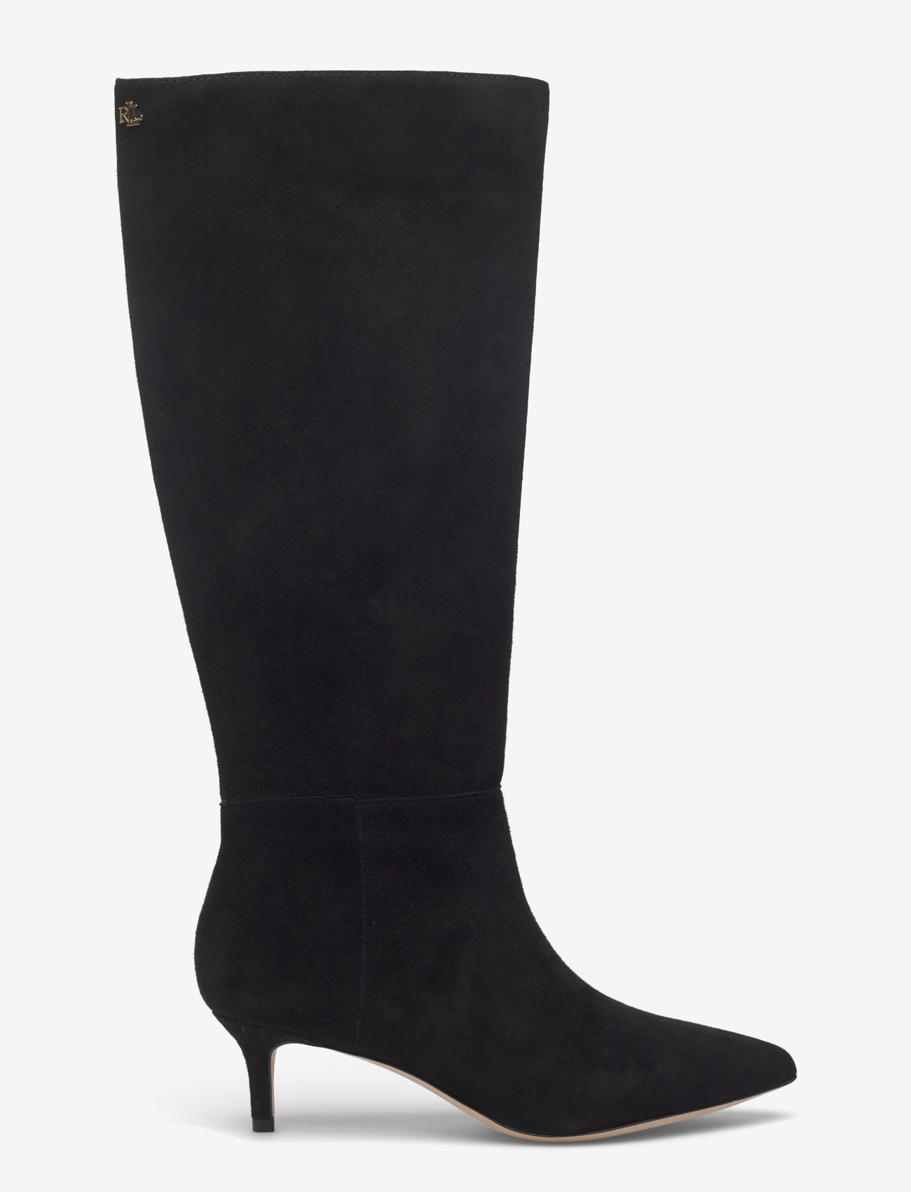 Lauren Ralph Lauren - McKay Suede Tall Boot Heel - langskaftede - black - 1
