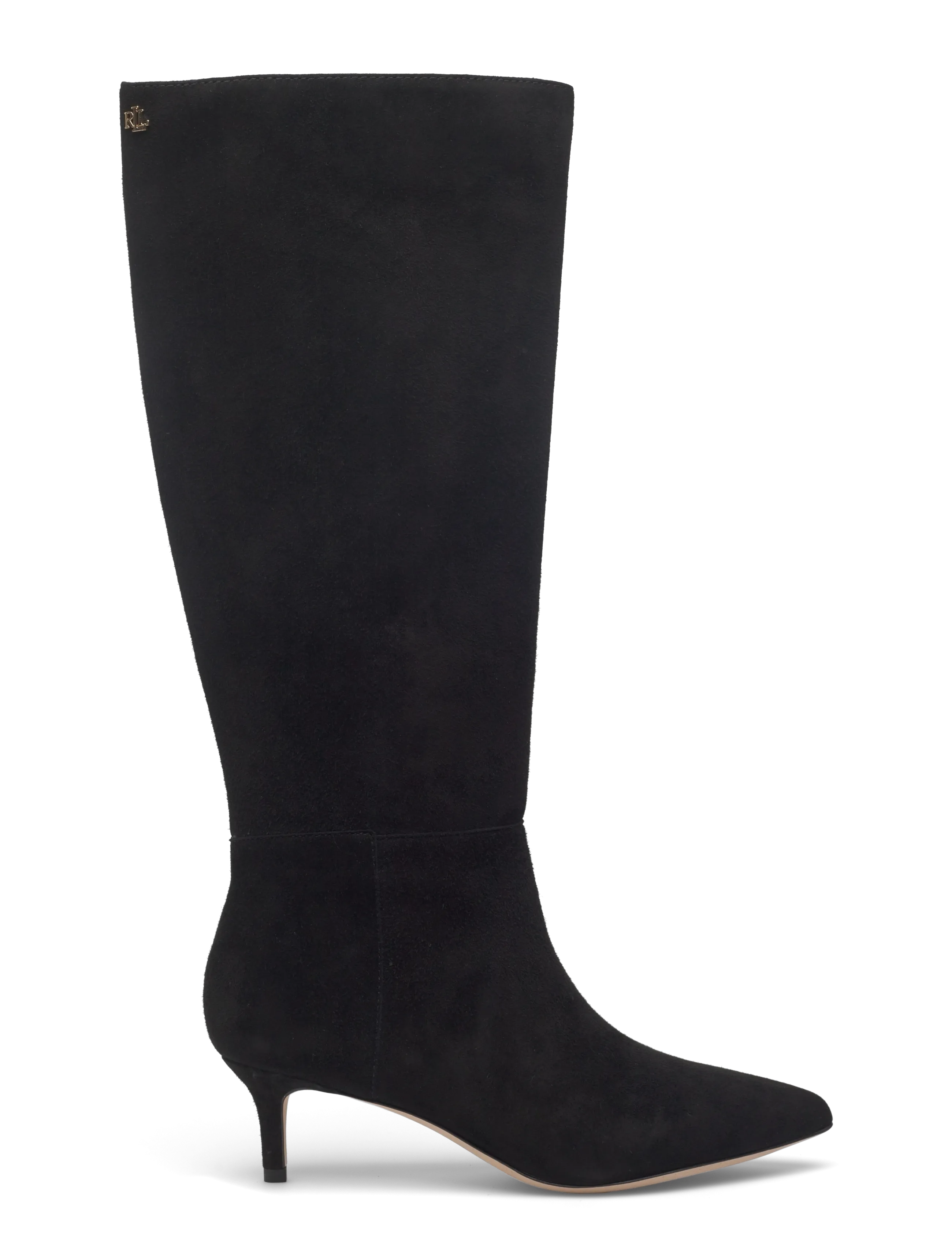 Lauren Ralph Lauren - McKay Suede Tall Boot Heel - langskaftede støvler - black - 1