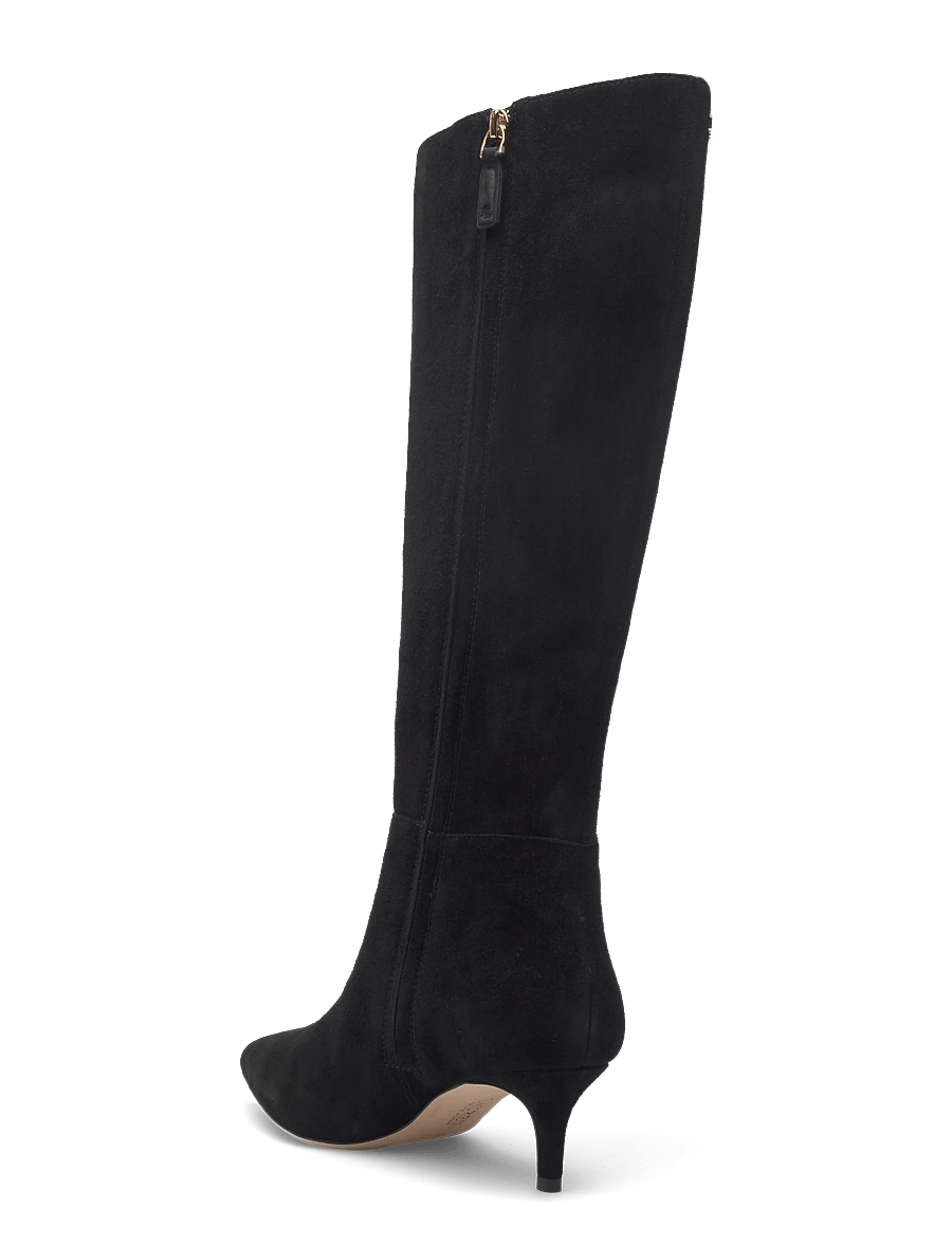 Lauren Ralph Lauren - McKay Suede Tall Boot Heel - knee high boots - black - 2