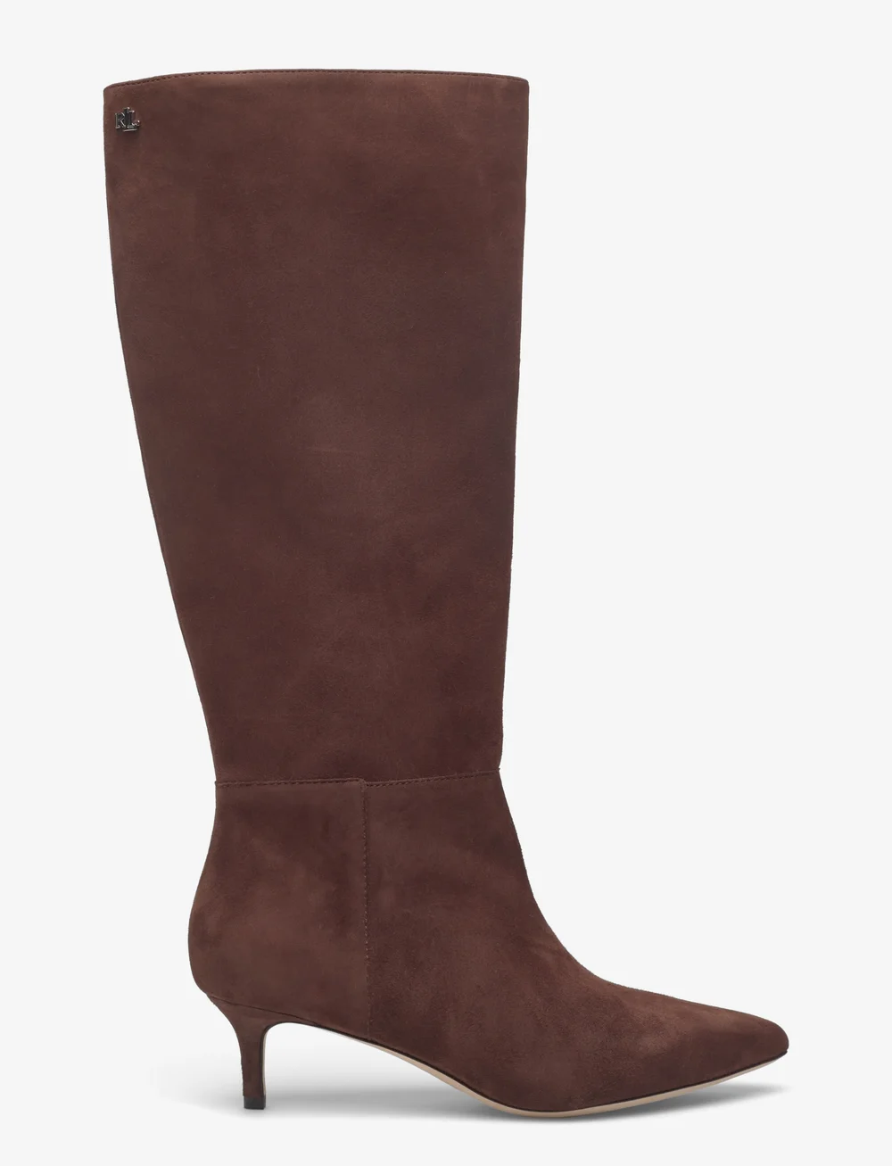 Lauren Ralph Lauren - McKay Suede Tall Boot Heel - høye boots - dark hickory - 1