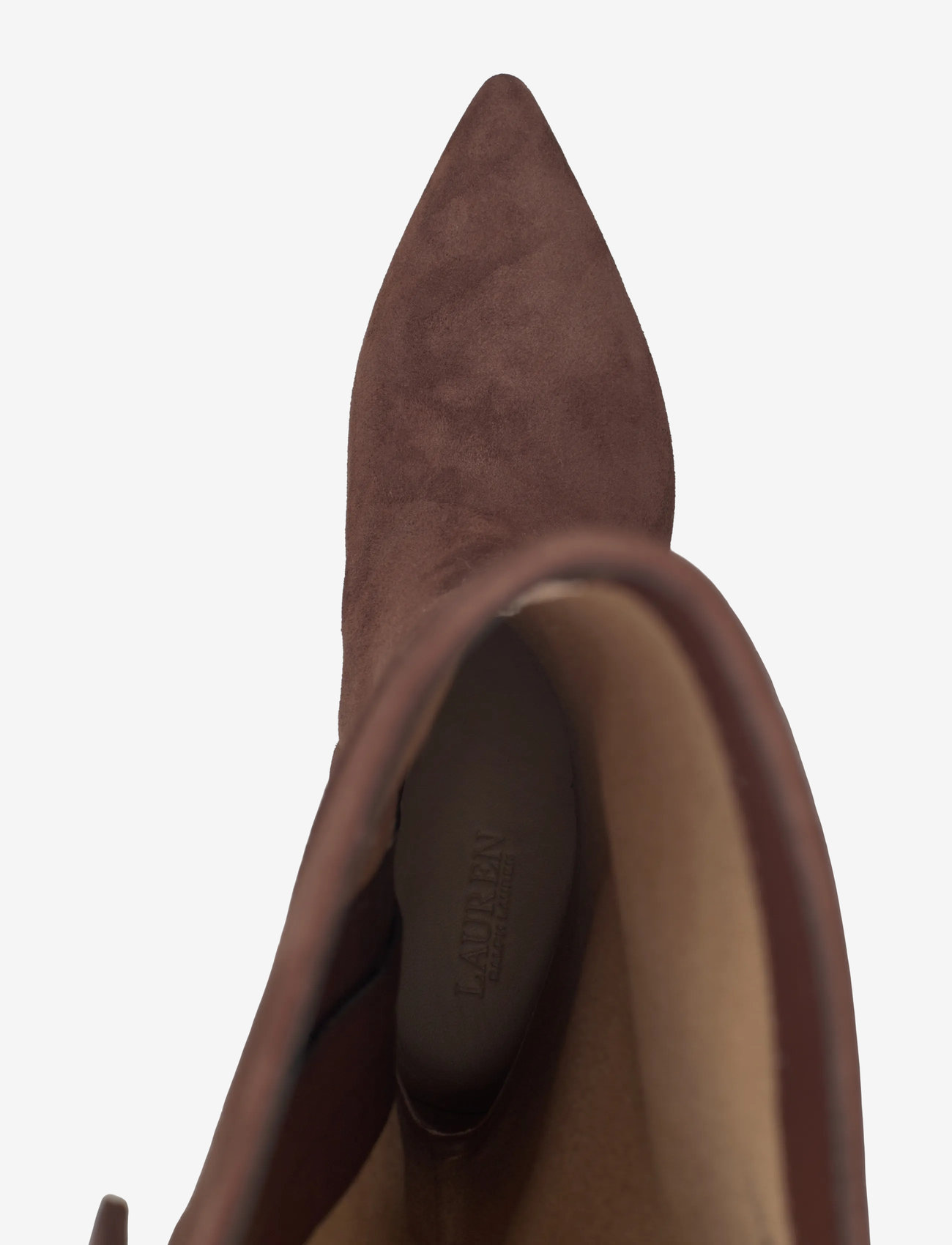 Lauren Ralph Lauren - McKay Suede Tall Boot Heel - langskaftede støvler - dark hickory - 3