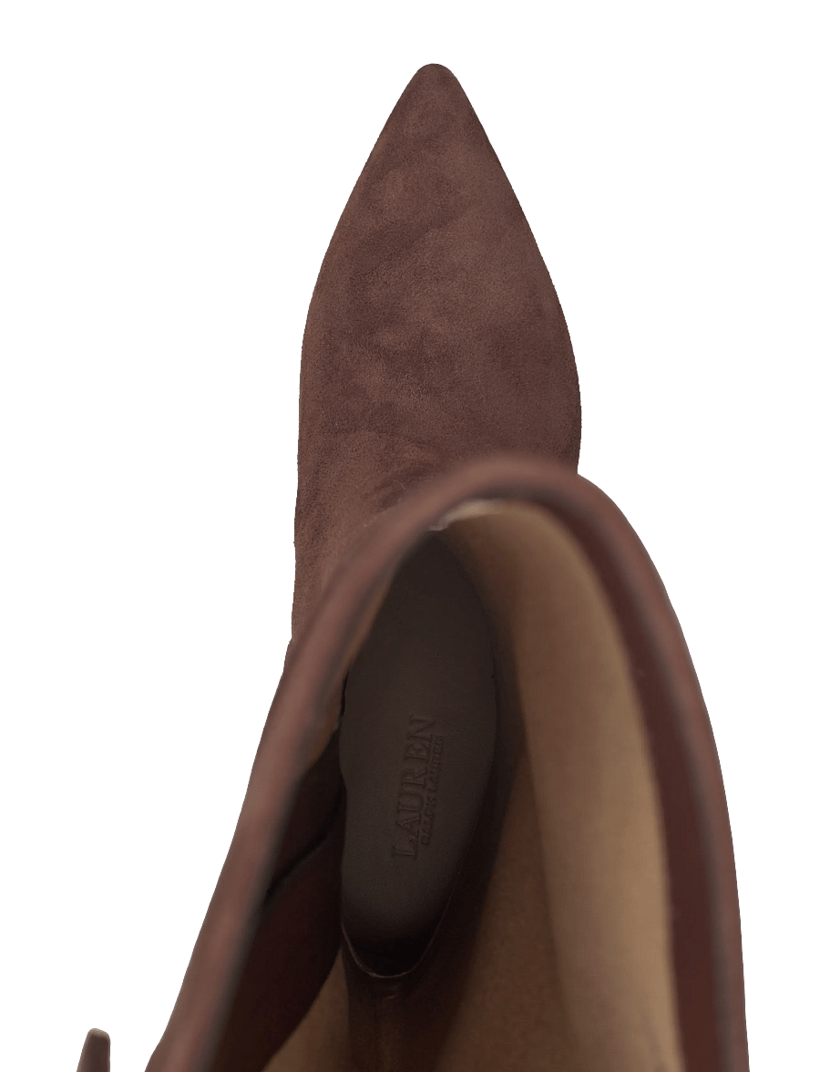 Lauren Ralph Lauren - McKay Suede Tall Boot Heel - lange laarzen - dark hickory - 3