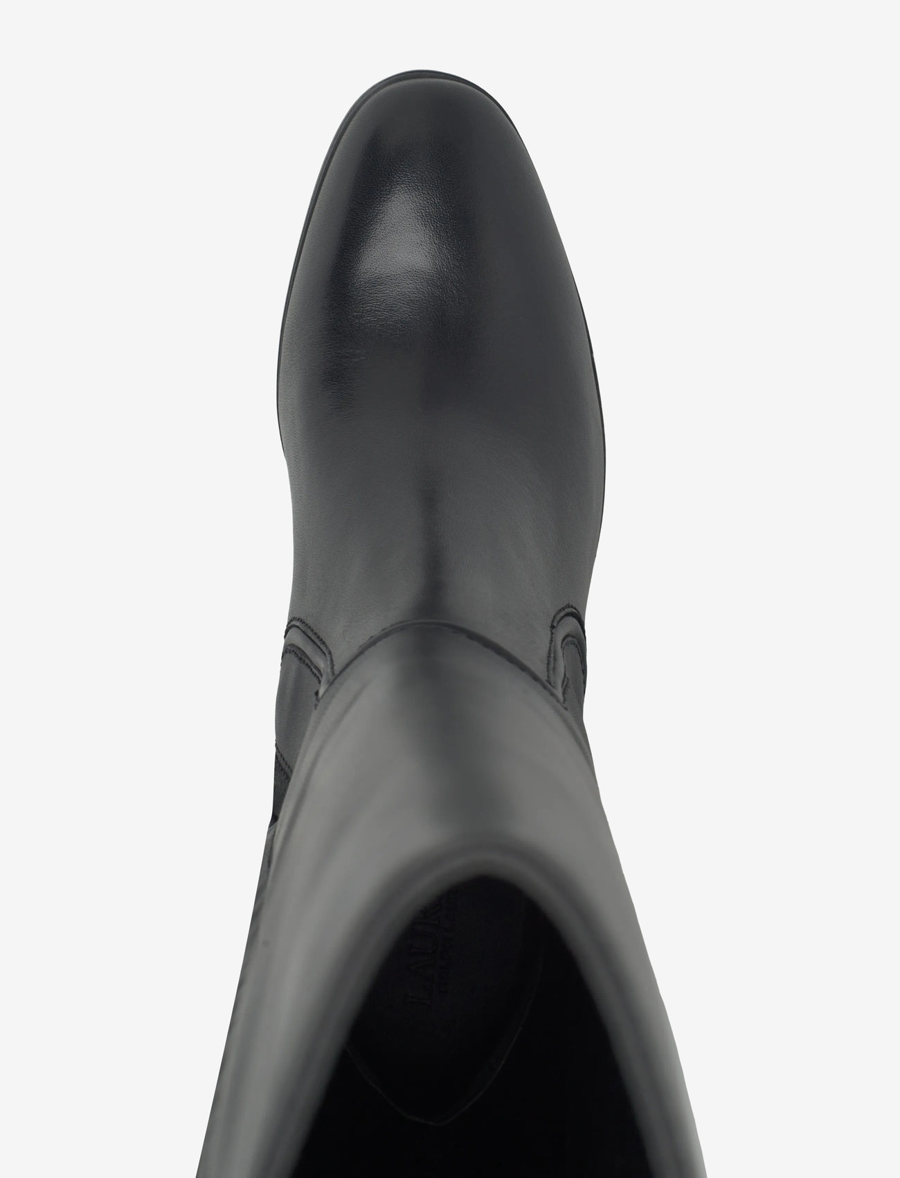 Lauren Ralph Lauren - Charly Burnished Leather Tall Boot - kniehohe stiefel - black - 3