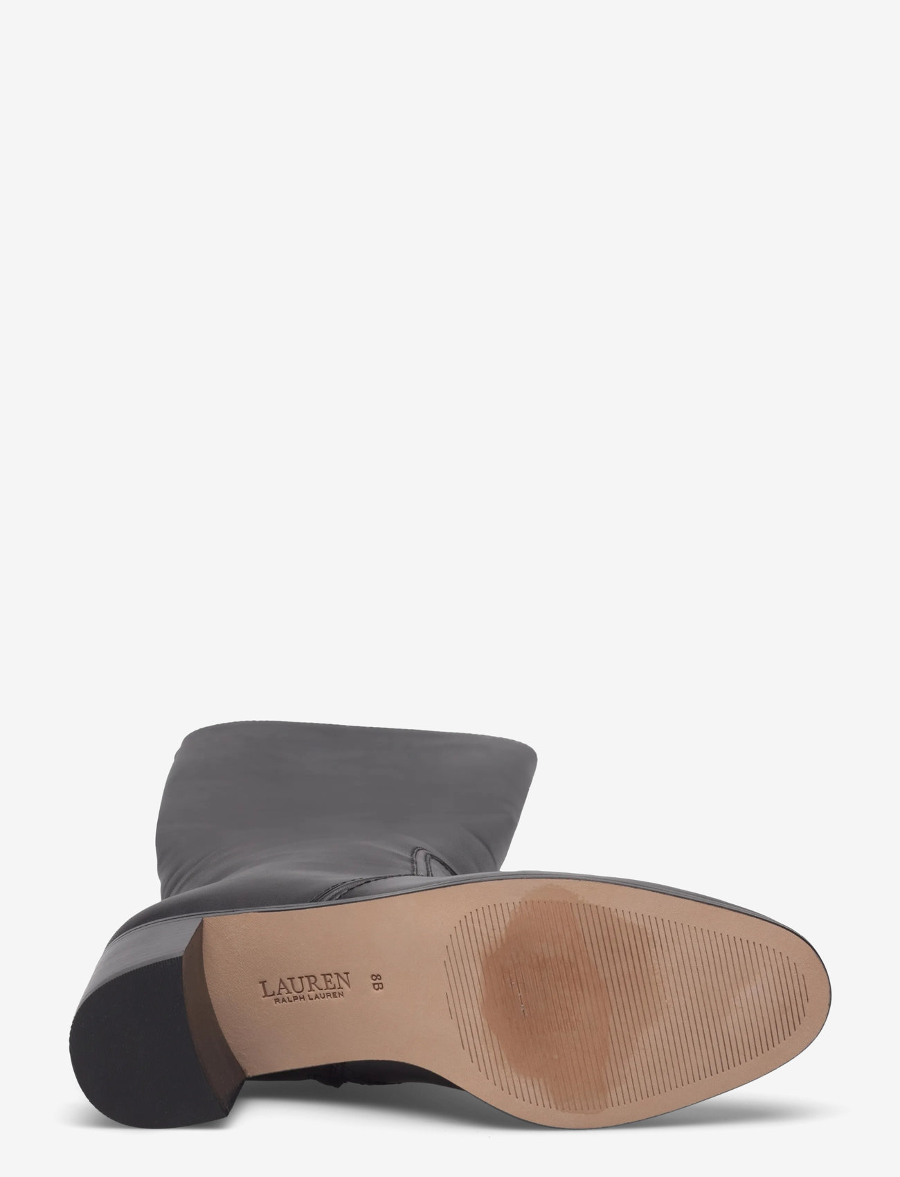 Lauren Ralph Lauren - Charly Burnished Leather Tall Boot - kniehohe stiefel - black - 4