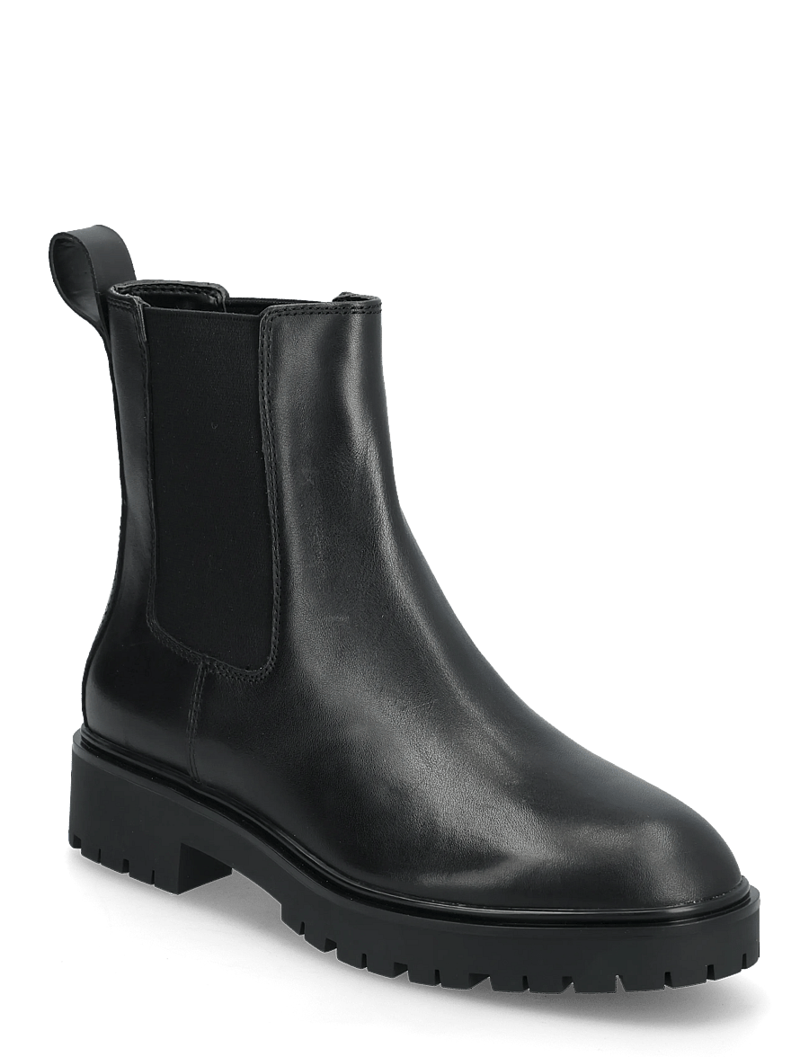 Lauren Ralph Lauren - Allyson Burnished Leather Bootie - chelsea boots - black - 0