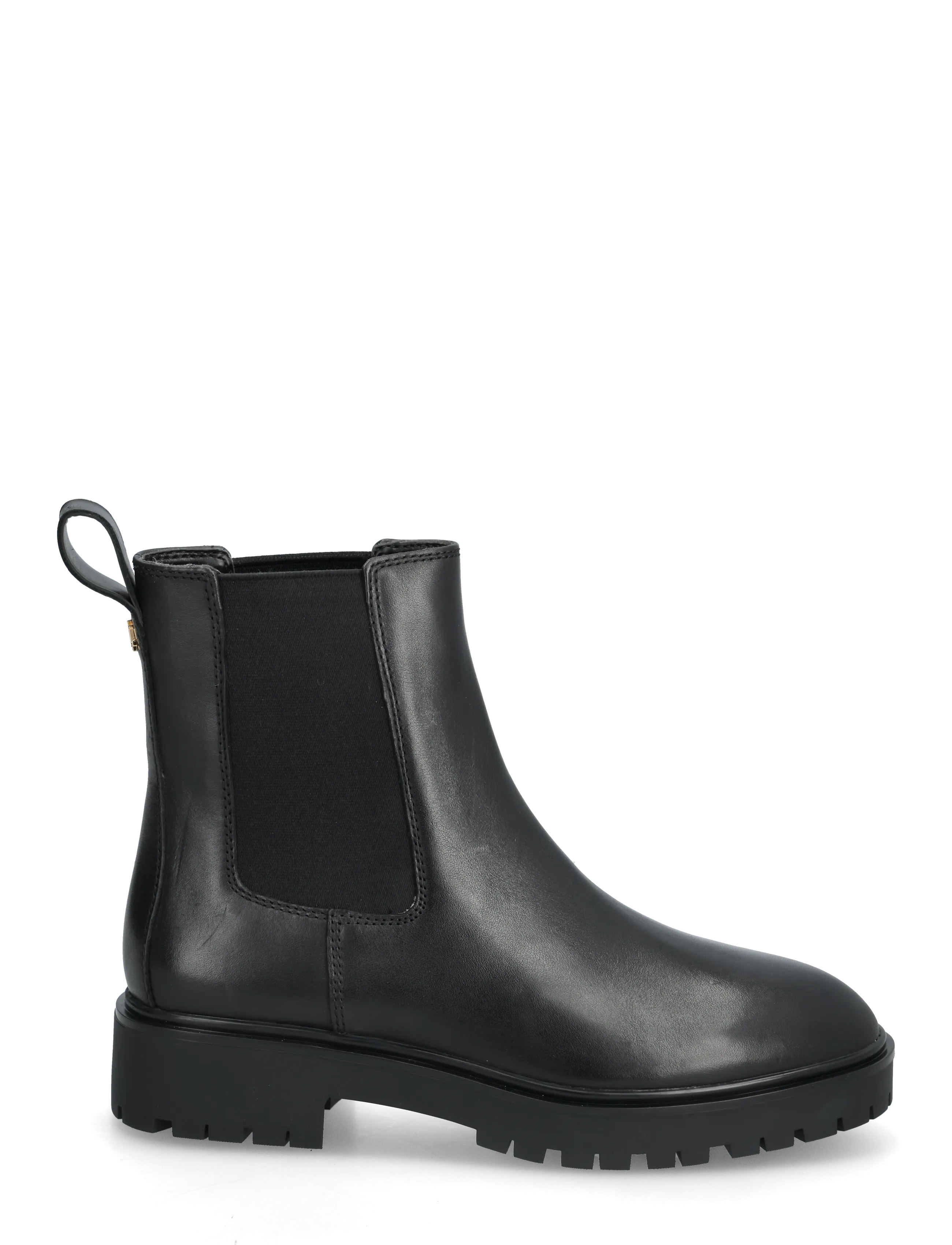 Lauren Ralph Lauren - Allyson Burnished Leather Bootie - chelsea boots - black - 1