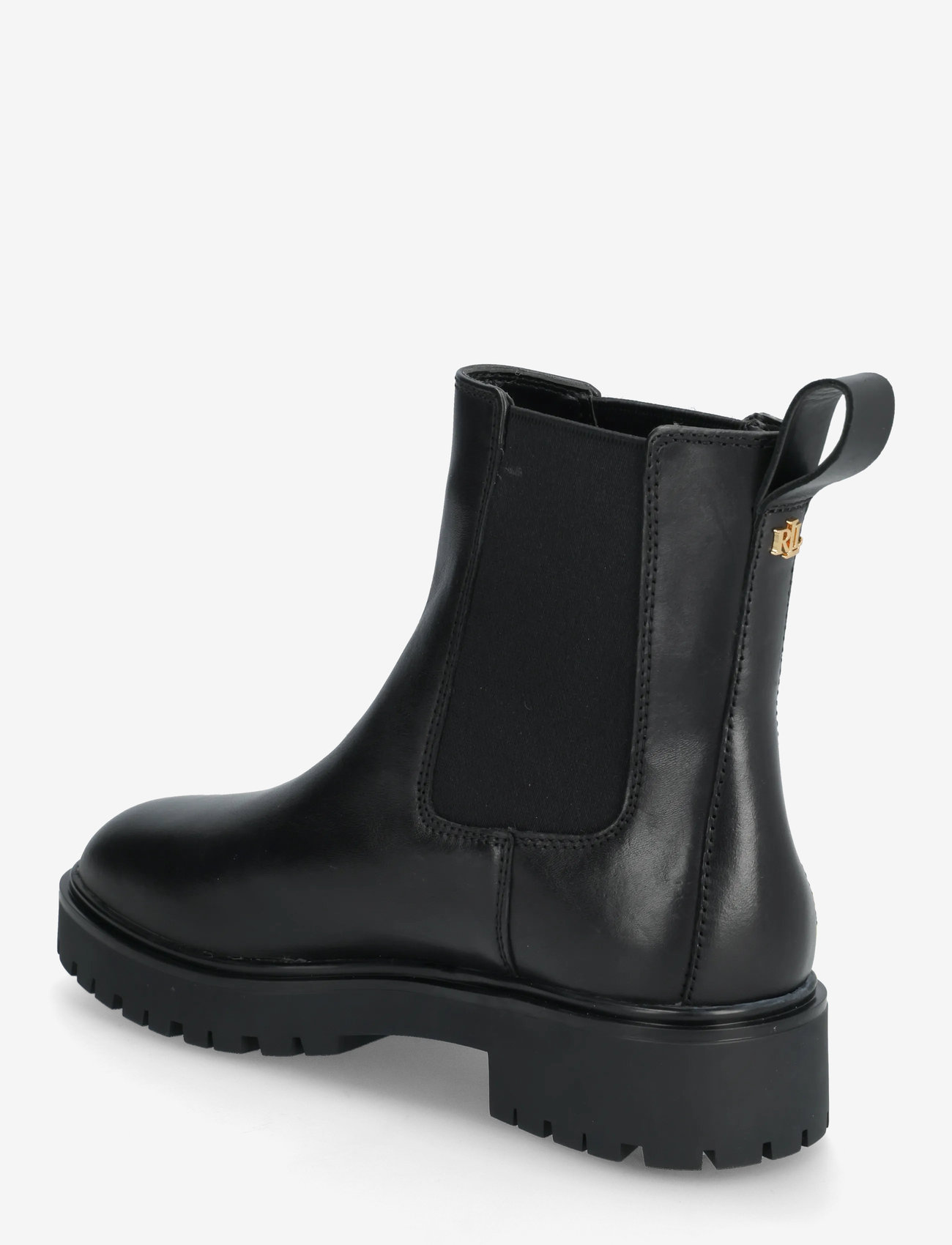 Lauren Ralph Lauren - Allyson Burnished Leather Bootie - støvler - black - 2