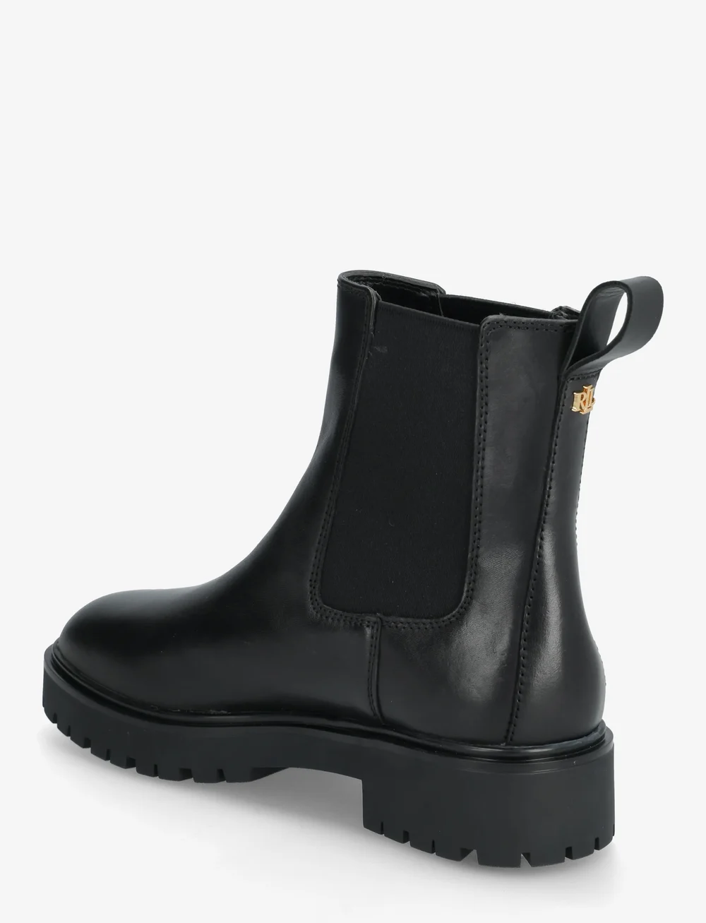 Lauren Ralph Lauren - Allyson Burnished Leather Bootie - støvler - black - 2