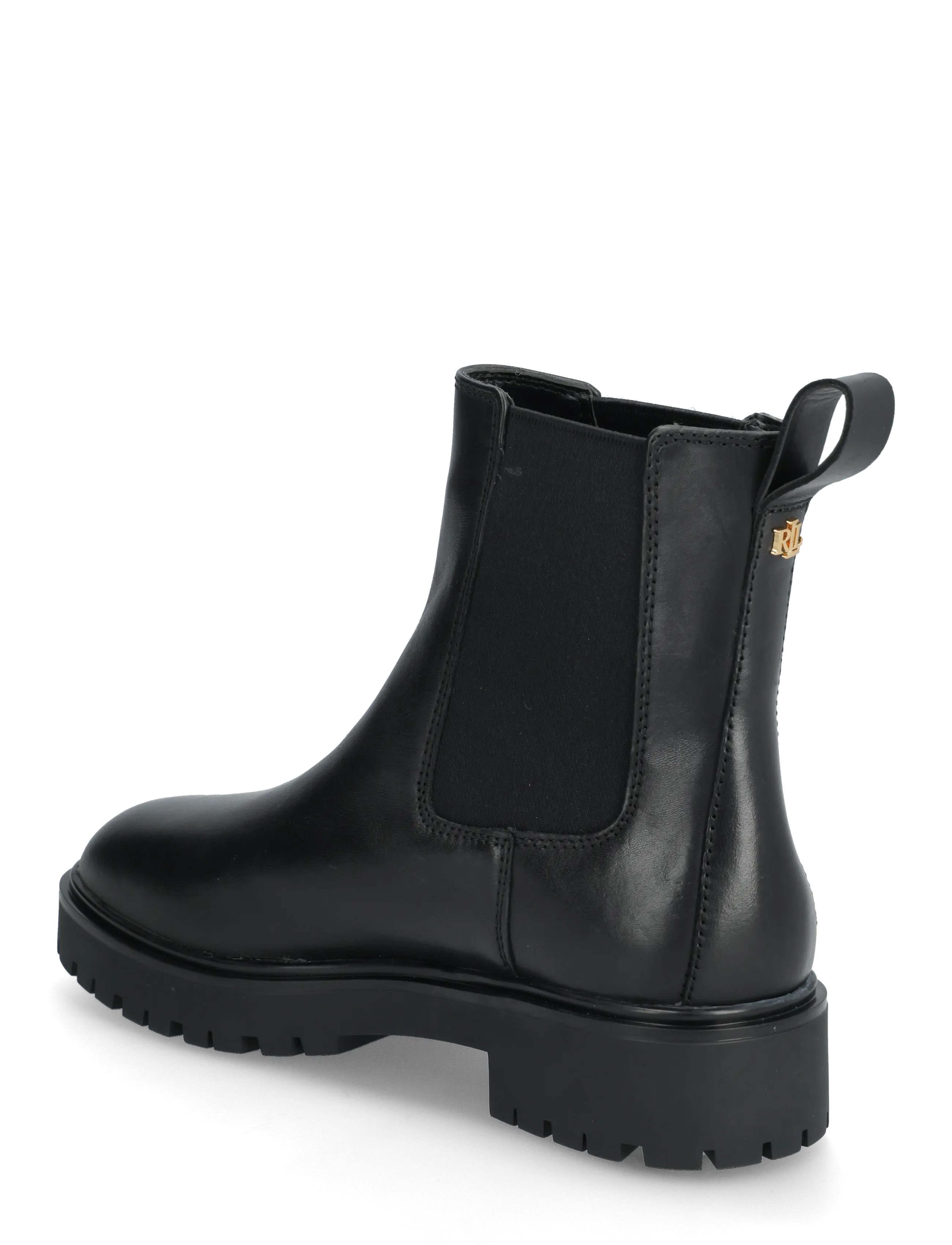 Lauren Ralph Lauren - Allyson Burnished Leather Bootie - chelsea boots - black - 2