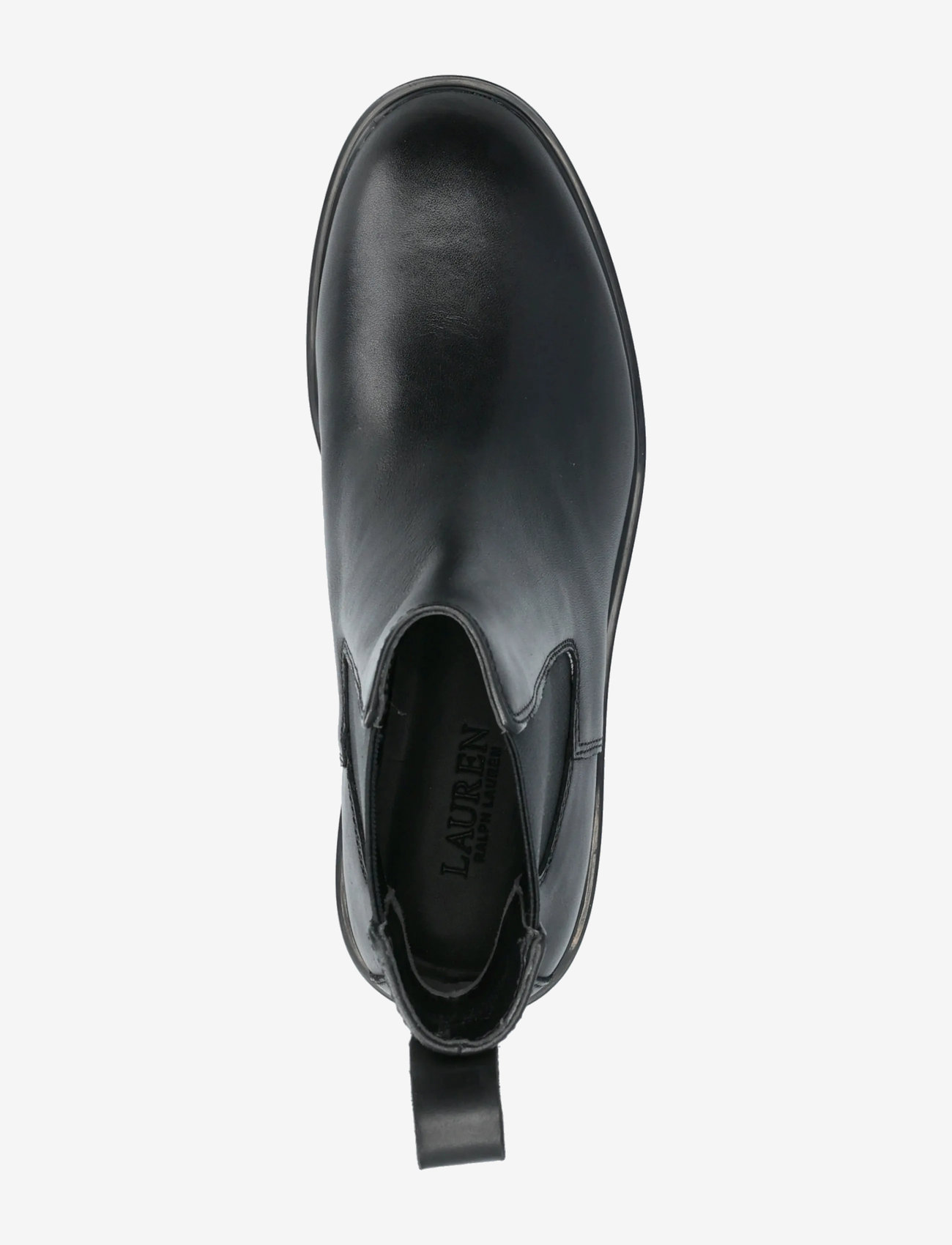 Lauren Ralph Lauren - Allyson Burnished Leather Bootie - støvler - black - 3