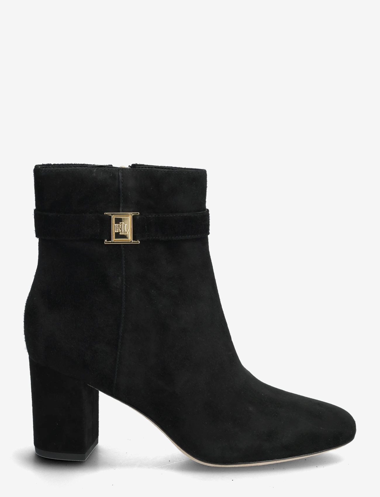 Lauren Ralph Lauren - Kellie Suede Bootie Heel - kontsaga poolsaapad - black - 1