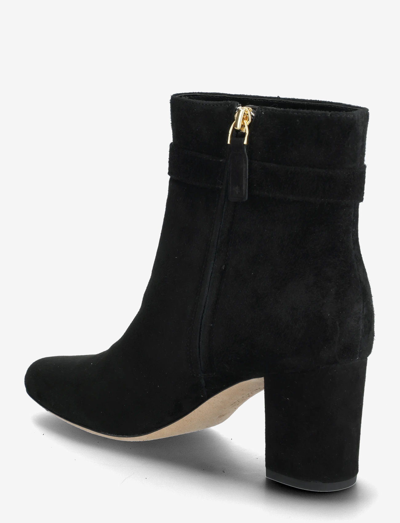 Lauren Ralph Lauren - Kellie Suede Bootie Heel - kontsaga poolsaapad - black - 2