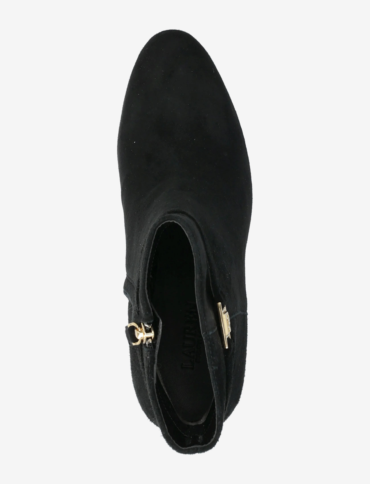 Lauren Ralph Lauren - Kellie Suede Bootie Heel - kontsaga poolsaapad - black - 3