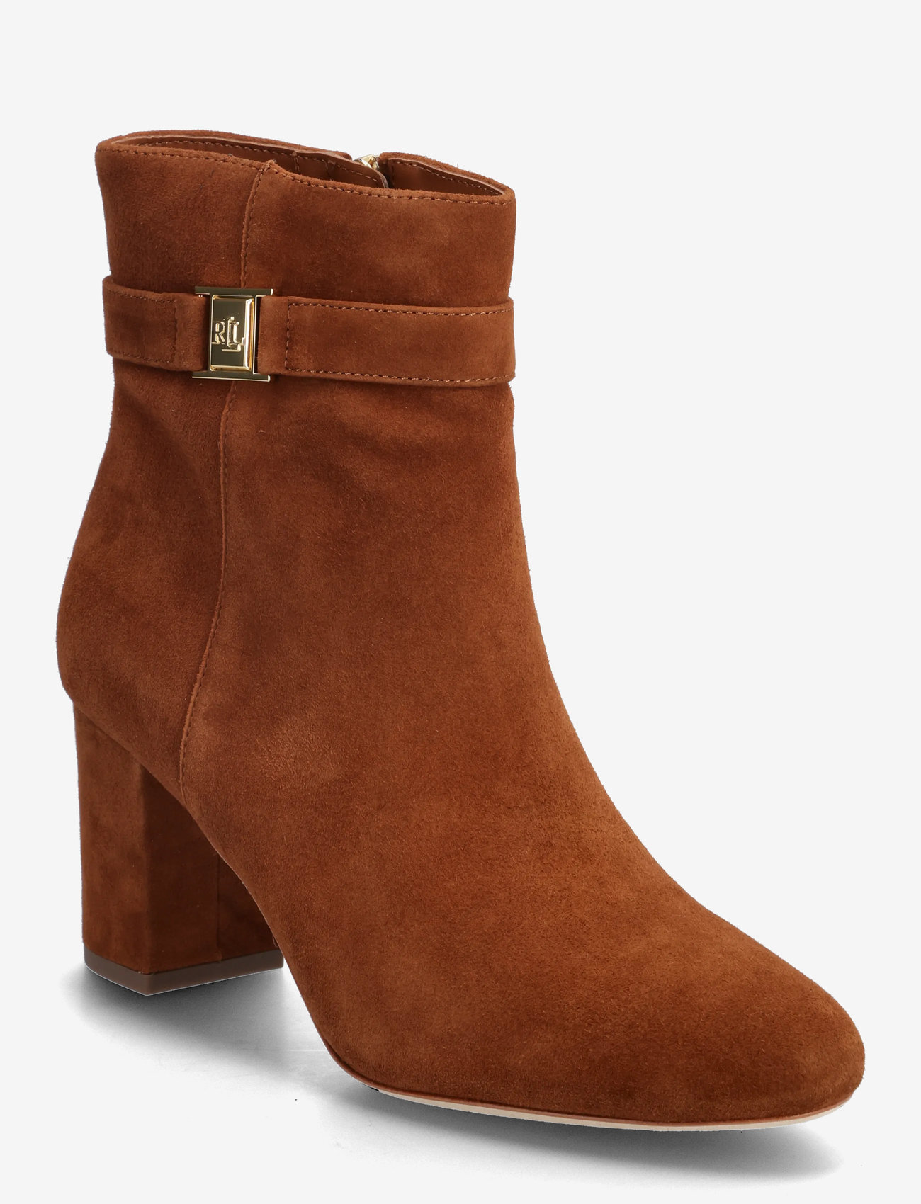 Lauren Ralph Lauren - Kellie Suede Bootie Heel - stövletter - lauren tan - 0