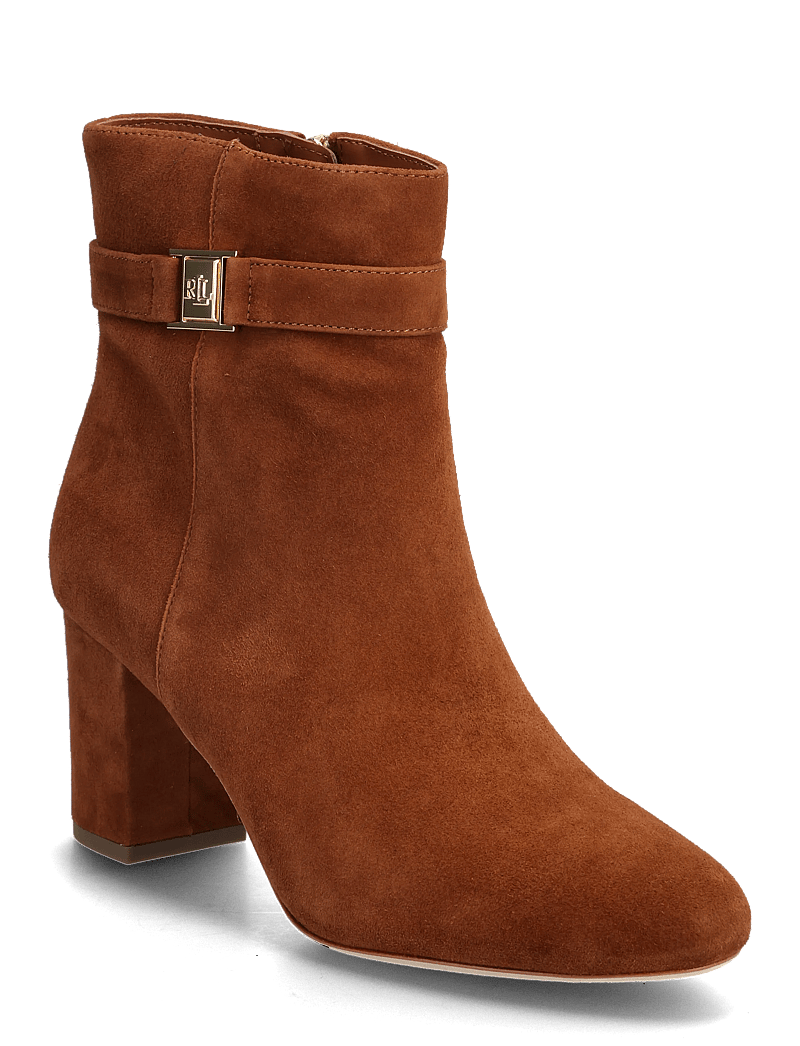 Lauren Ralph Lauren - Kellie Suede Bootie Heel - stövletter - lauren tan - 0
