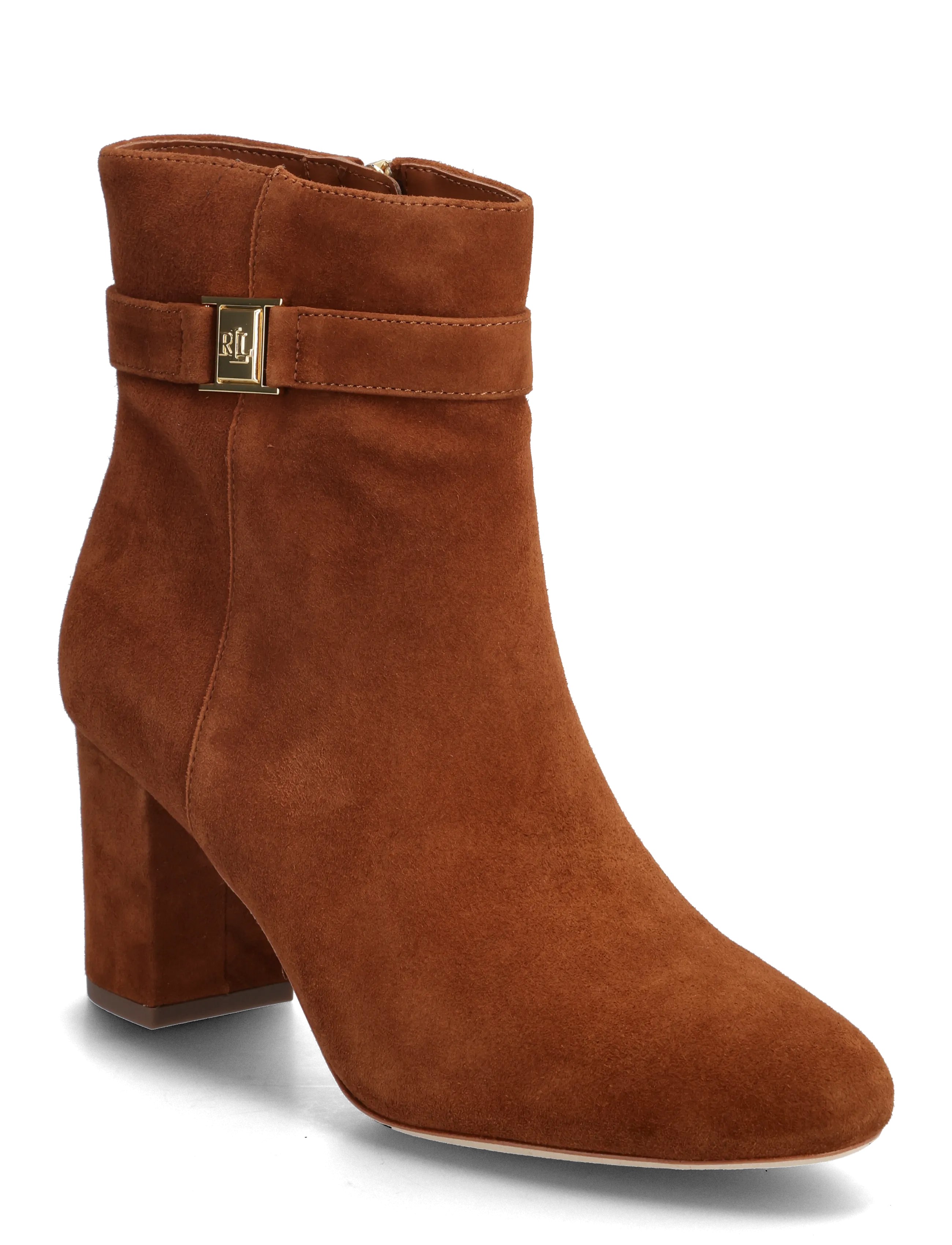 Lauren Ralph Lauren Kellie Suede Bootie Heel - Ankelboots - LAUREN TAN / brown
