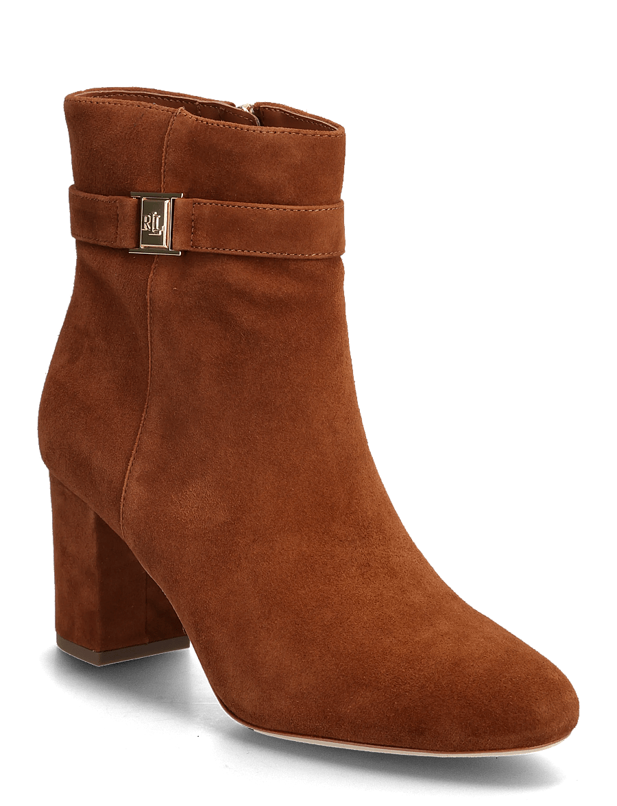 Lauren Ralph Lauren - Kellie Suede Bootie Heel - bottines à talons - lauren tan - 0