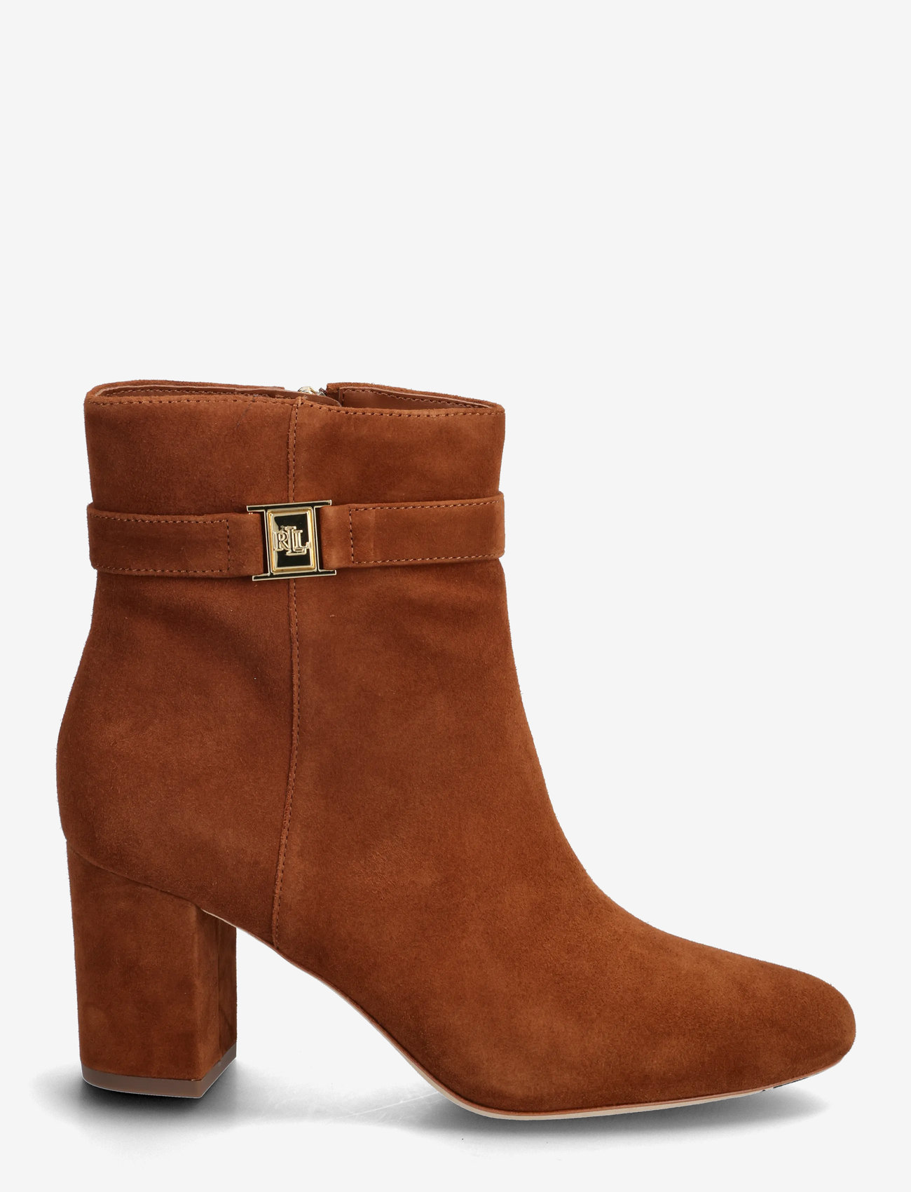 Lauren Ralph Lauren - Kellie Suede Bootie Heel - stövletter - lauren tan - 1