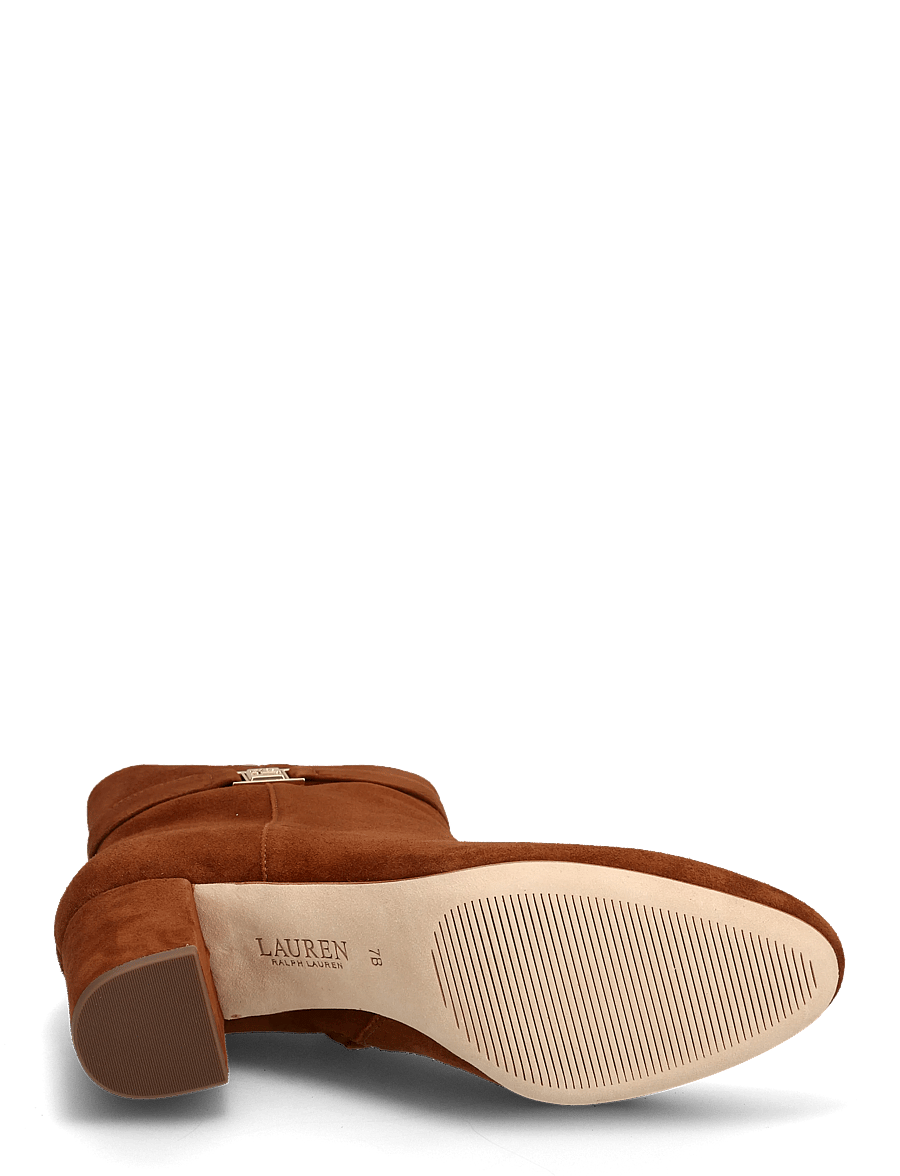 Lauren Ralph Lauren - Kellie Suede Bootie Heel - bottines à talons - lauren tan - 4