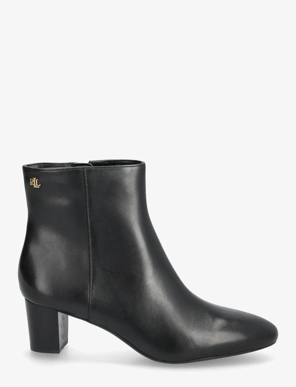 Lauren Ralph Lauren - Demi Burnished Leather Bootie - korolliset nilkkurit - black - 1