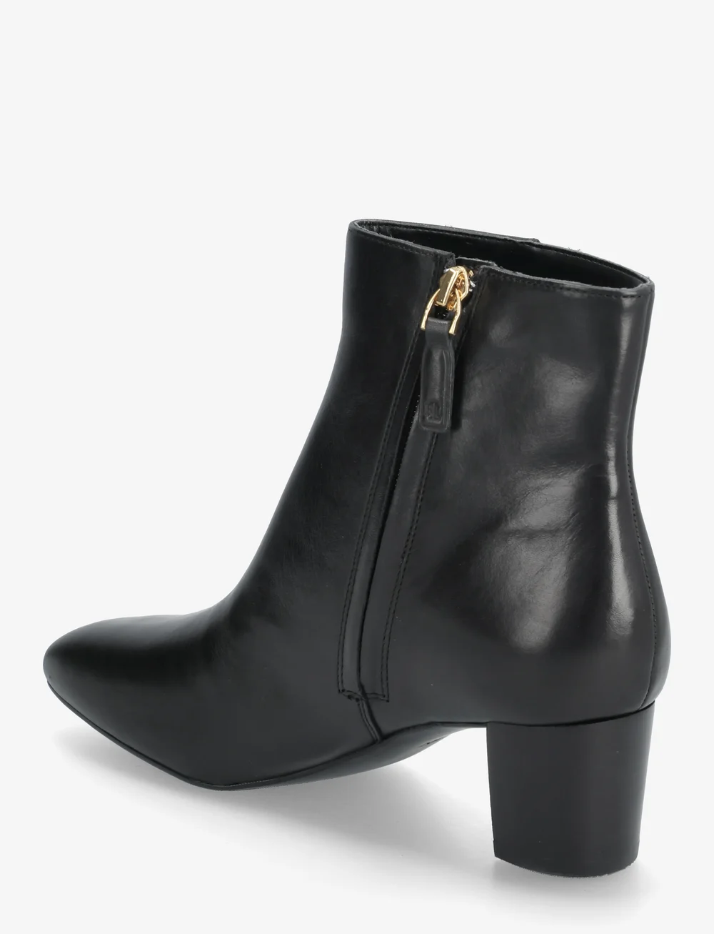 Lauren Ralph Lauren - Demi Burnished Leather Bootie - korolliset nilkkurit - black - 2