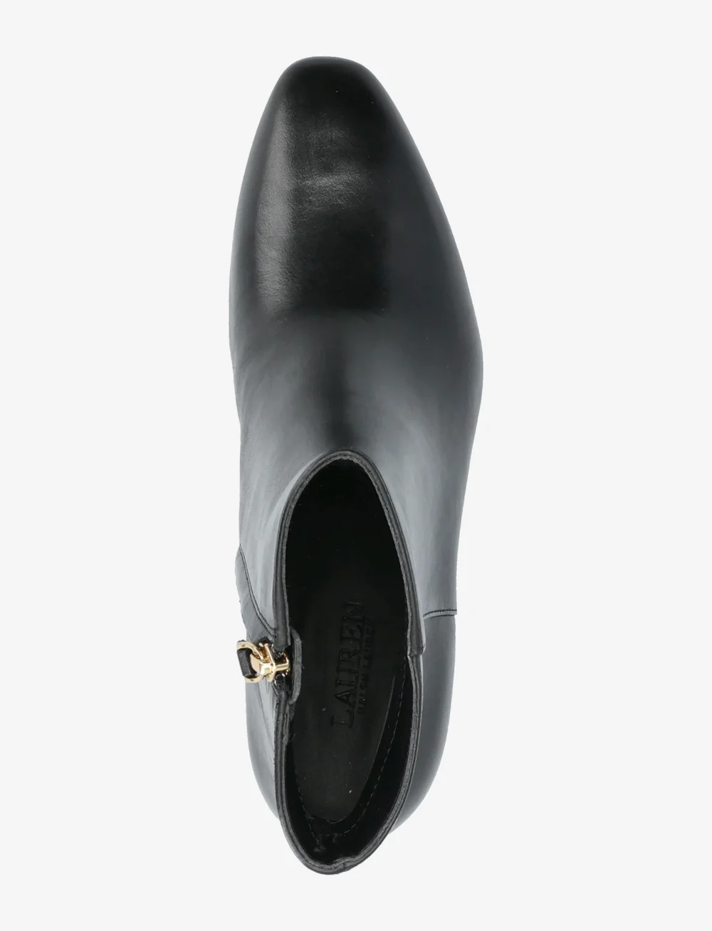 Lauren Ralph Lauren - Demi Burnished Leather Bootie - korolliset nilkkurit - black - 3