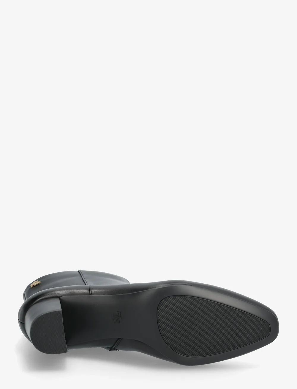 Lauren Ralph Lauren - Demi Burnished Leather Bootie - korolliset nilkkurit - black - 4