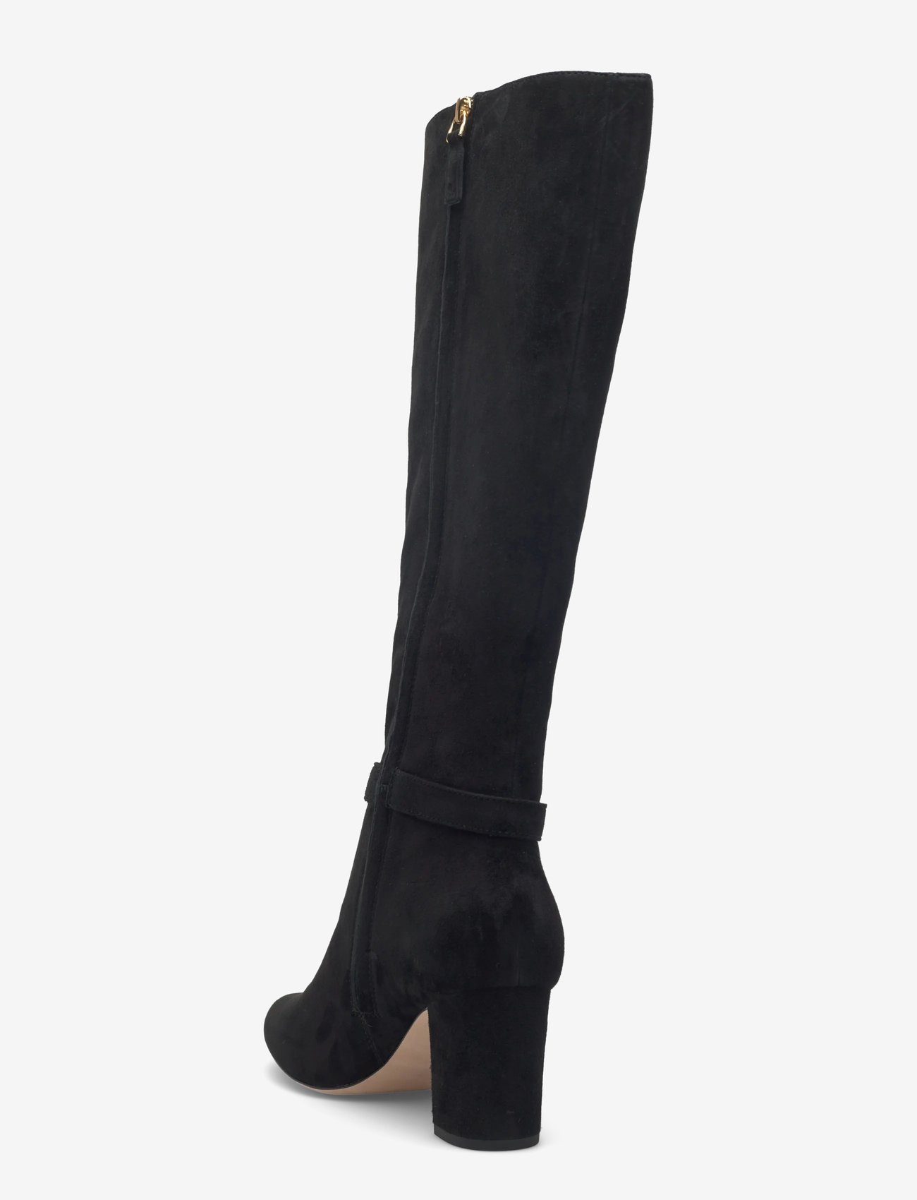 Lauren Ralph Lauren - Kellie Suede Tall Boot Heel - höga stövlar - black - 2