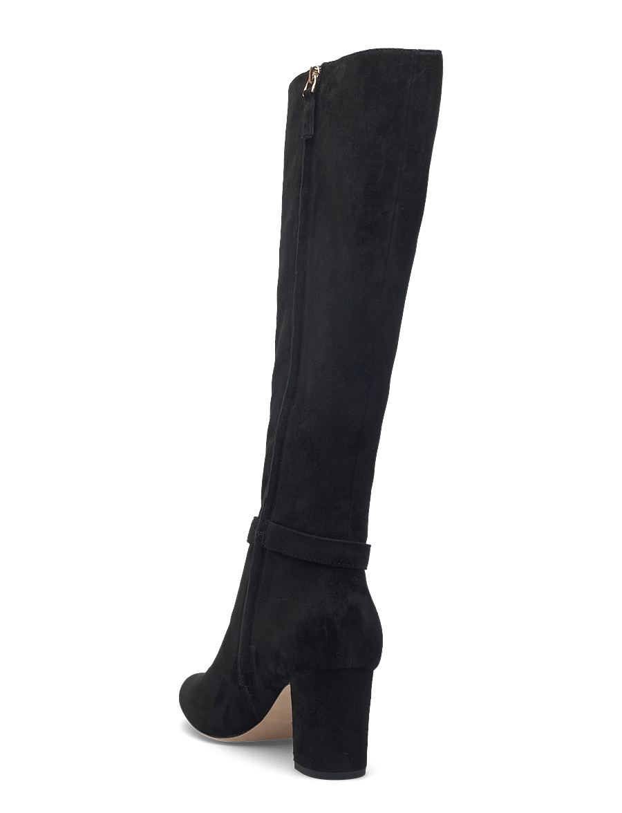 Lauren Ralph Lauren - Kellie Suede Tall Boot Heel - kniehohe stiefel - black - 2