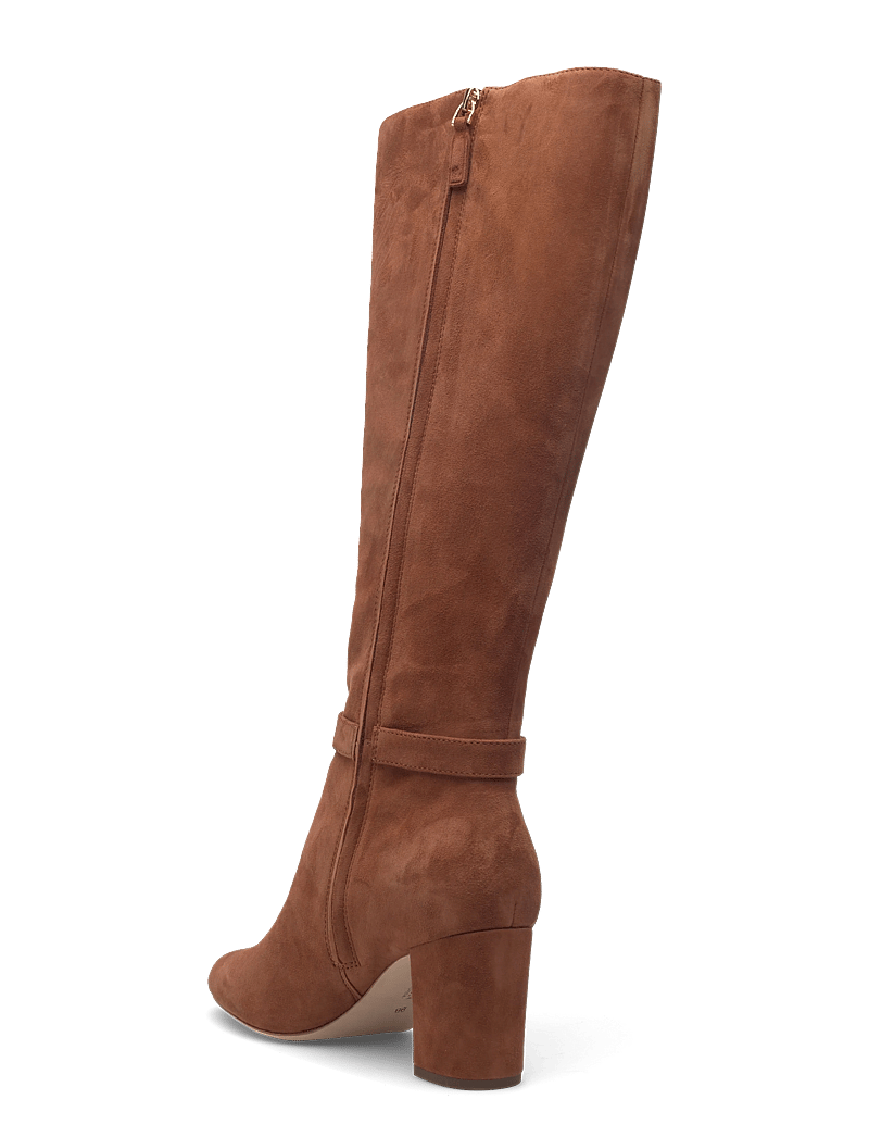 Lauren Ralph Lauren - Kellie Suede Tall Boot Heel - kniehohe stiefel - lauren tan - 2