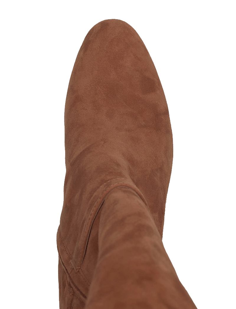 Lauren Ralph Lauren - Kellie Suede Tall Boot Heel - kniehohe stiefel - lauren tan - 3