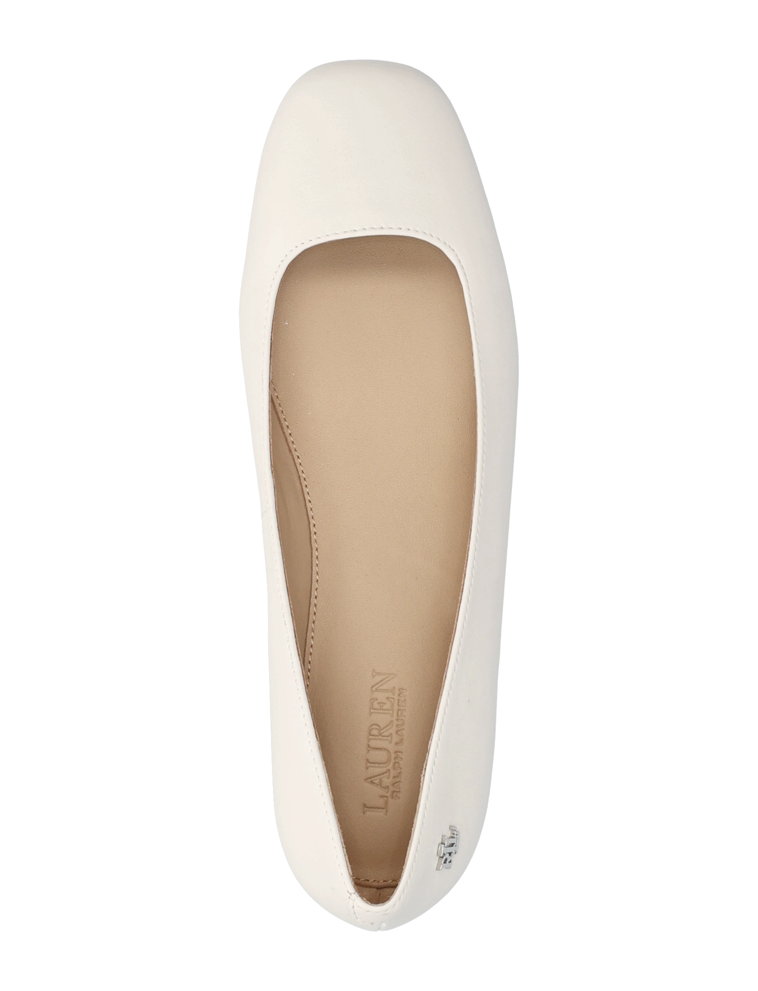 Lauren Ralph Lauren - Emellie Nappa Leather Ballet Flat - konfirmationstøj - soft white - 3