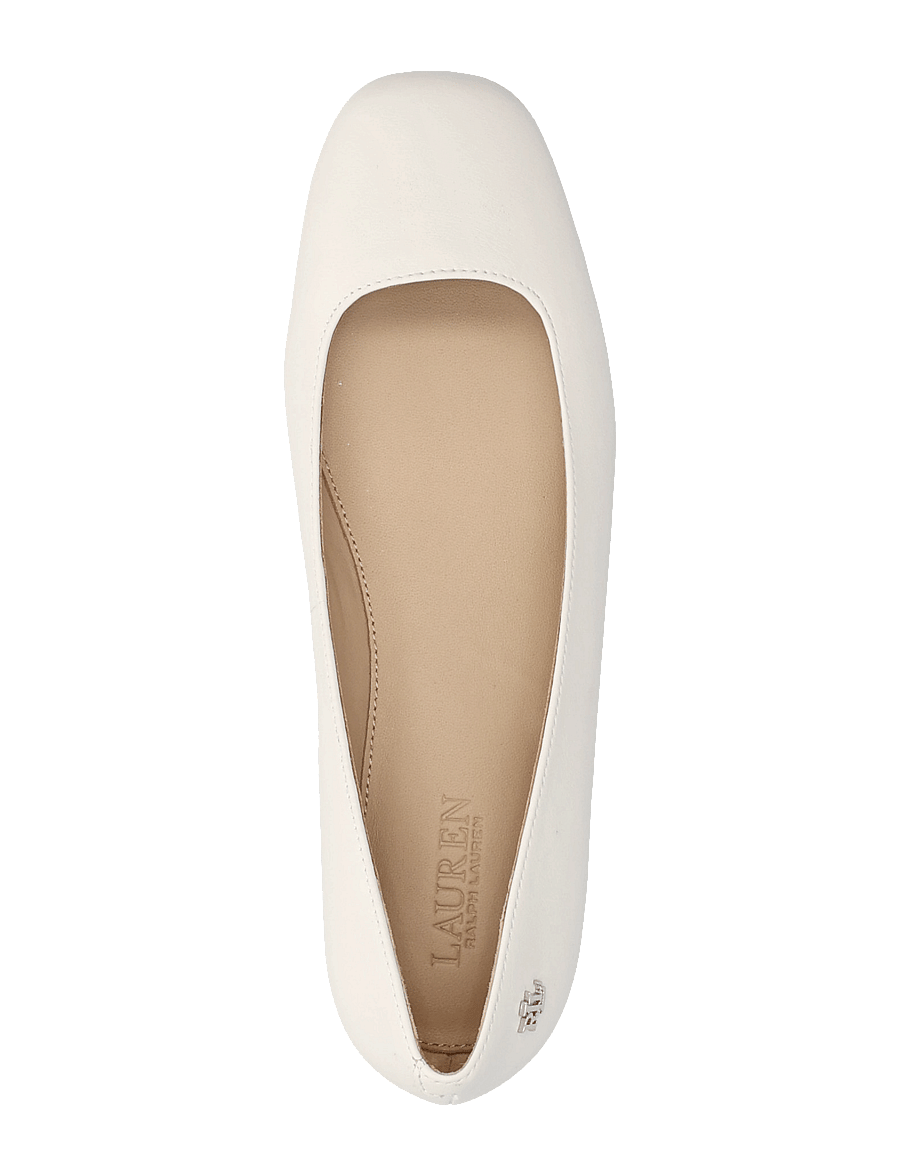 Lauren Ralph Lauren - Emellie Nappa Leather Ballet Flat - confirmation - soft white - 3