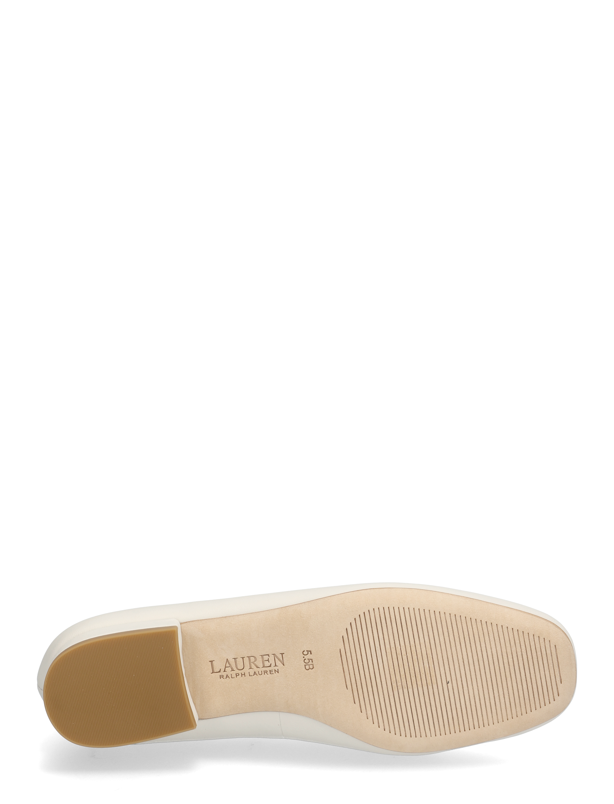 Lauren Ralph Lauren - Emellie Nappa Leather Ballet Flat - konfirmationstøj - soft white - 4