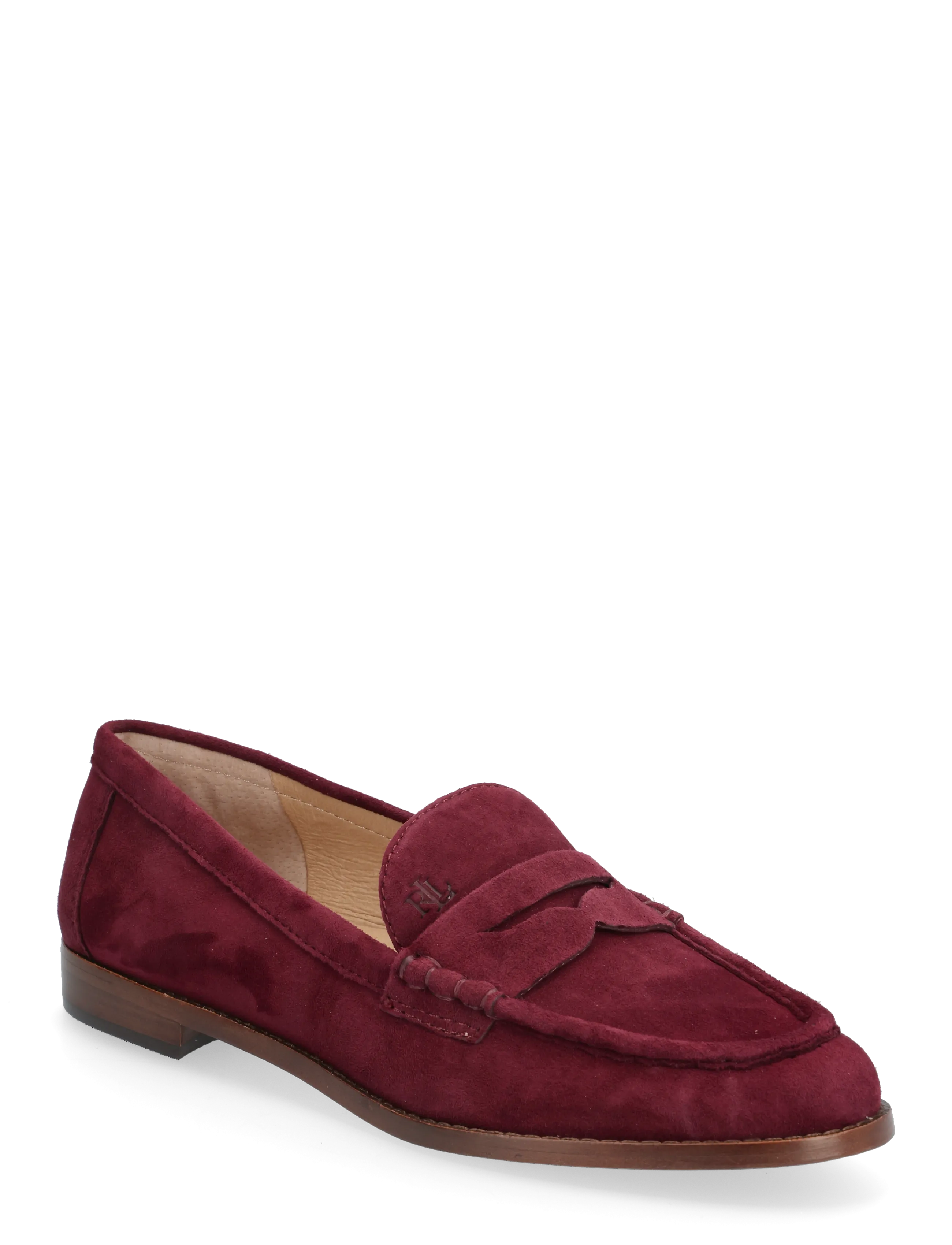 Lauren Ralph Wynnie Suede Loafer, 39, Designer, Burgunderrot - Flat Loafers, Frauen