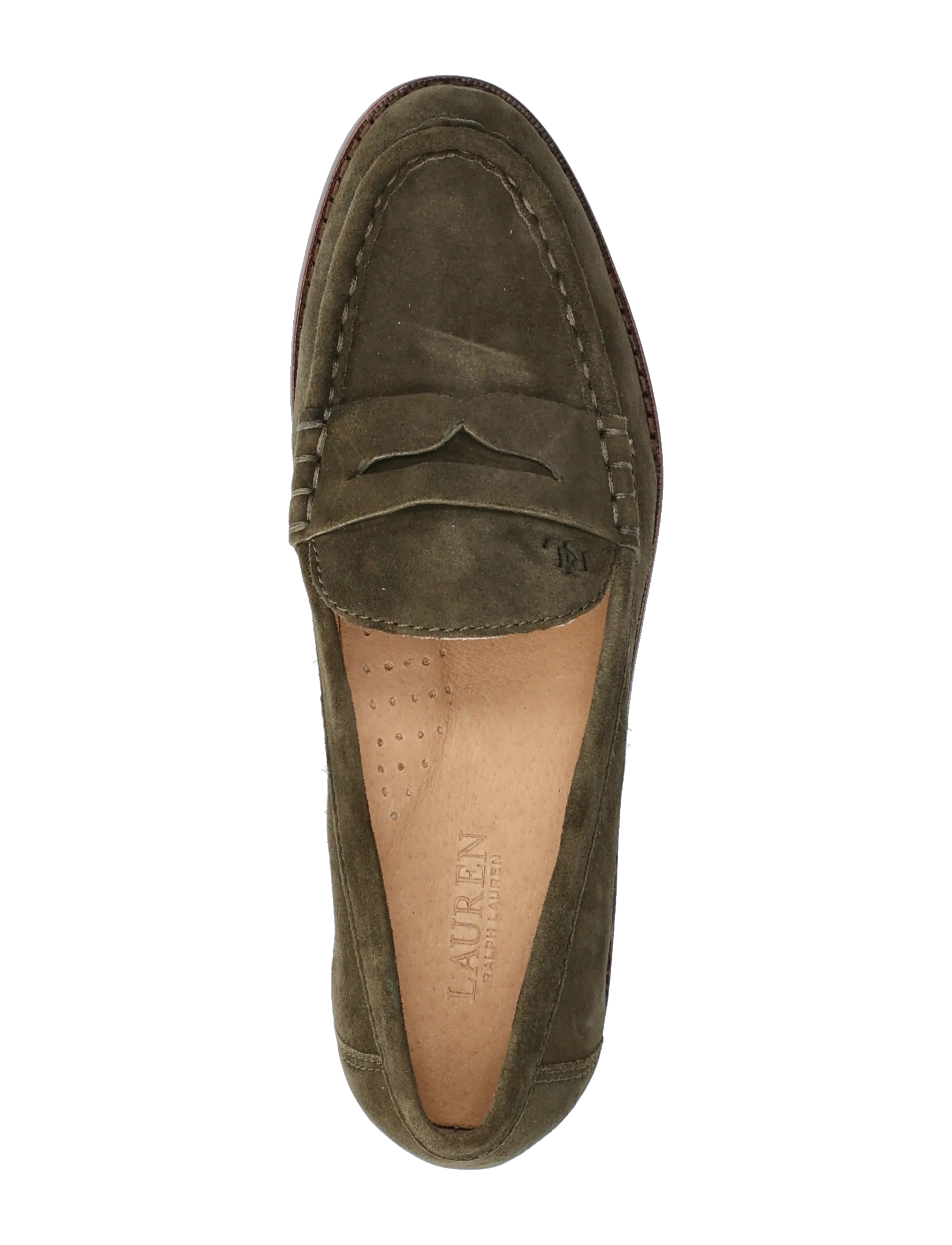 Lauren Ralph Lauren - Wynnie Suede Loafer - mode trends - dark olive - 3