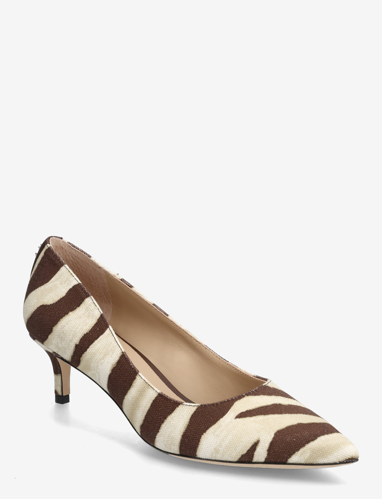 Lauren Ralph Lauren - Adrienne Zebra-Print Canvas Pump - zebra/dark hickor - 0