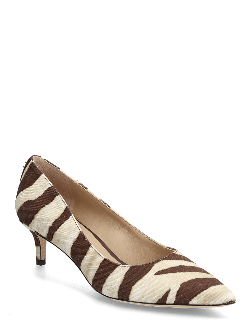Lauren Ralph Lauren - Adrienne Zebra-Print Canvas Pump - confirmation - zebra/dark hickor - 0