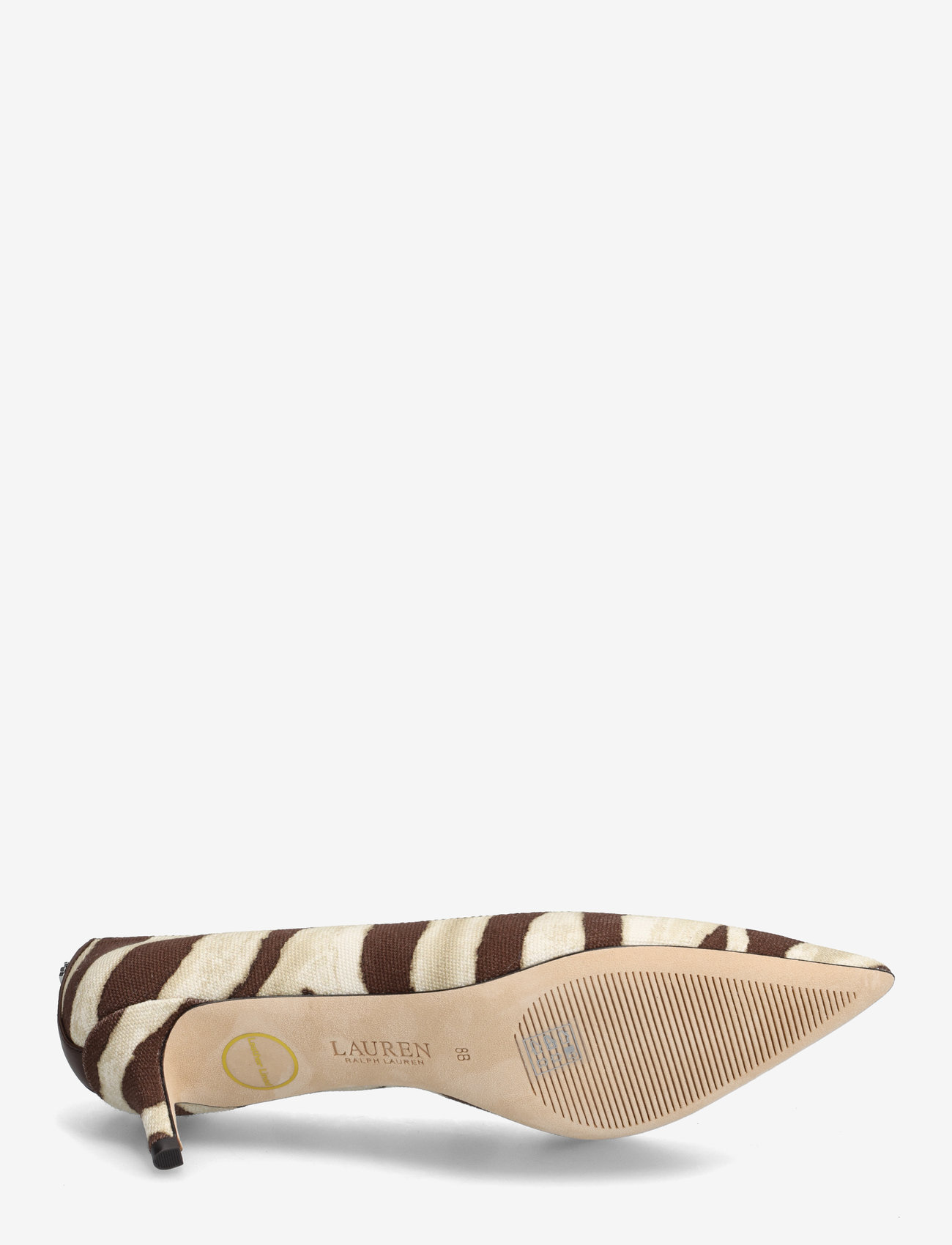 Lauren Ralph Lauren - Adrienne Zebra-Print Canvas Pump - zebra/dark hickor - 4