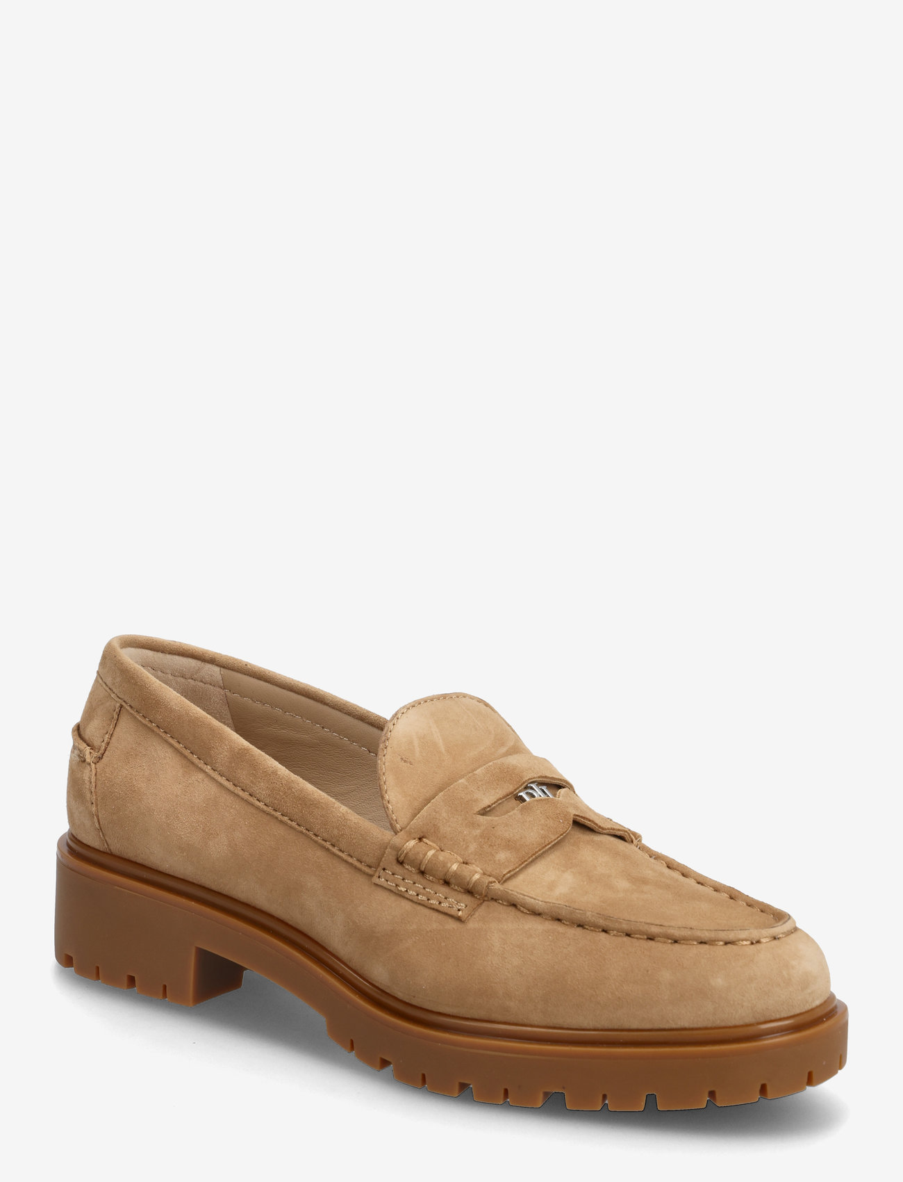 Lauren Ralph Lauren - Marli Suede Penny Loafer - speciella tillfällen - camel - 0
