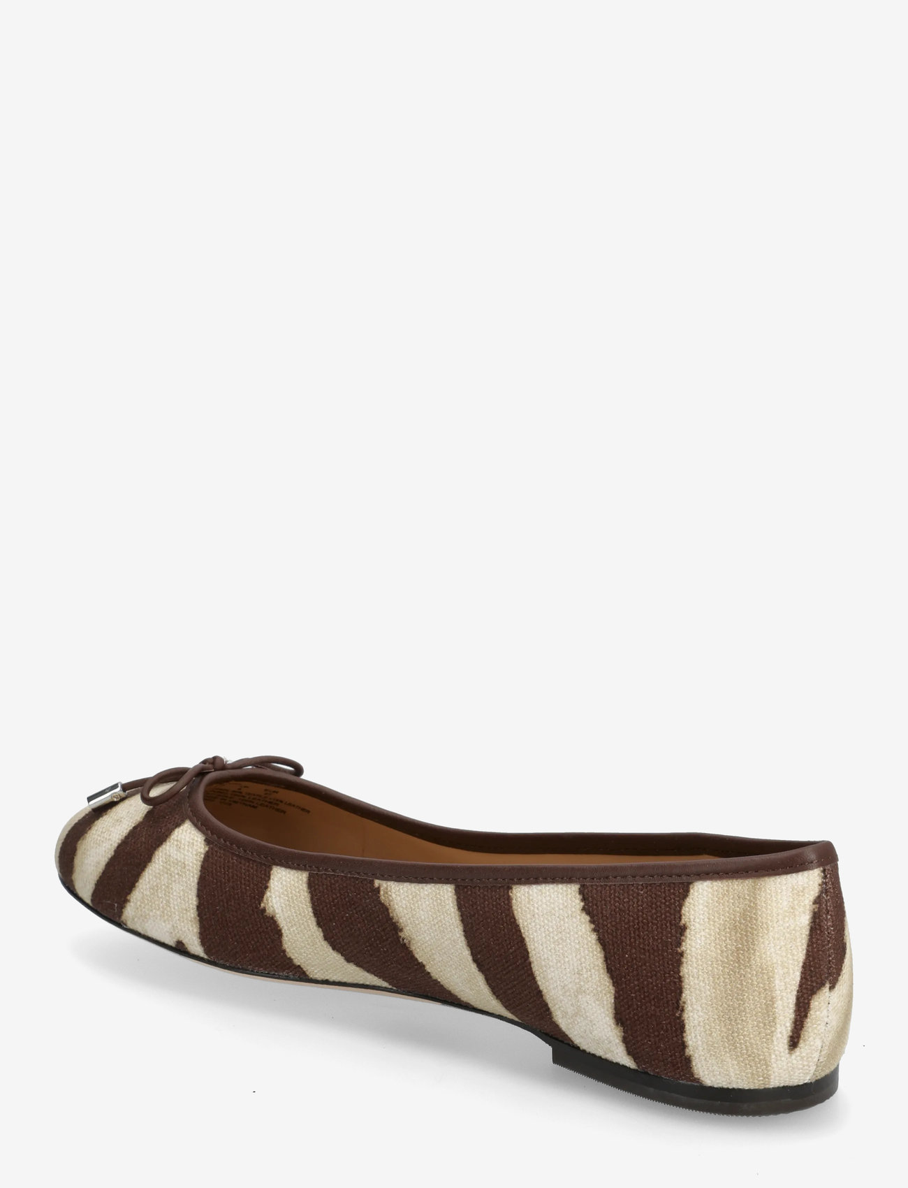 Lauren Ralph Lauren - Jayna Zebra-Print Canvas Flat - besondere anlässe - zebra/dark hickor - 2