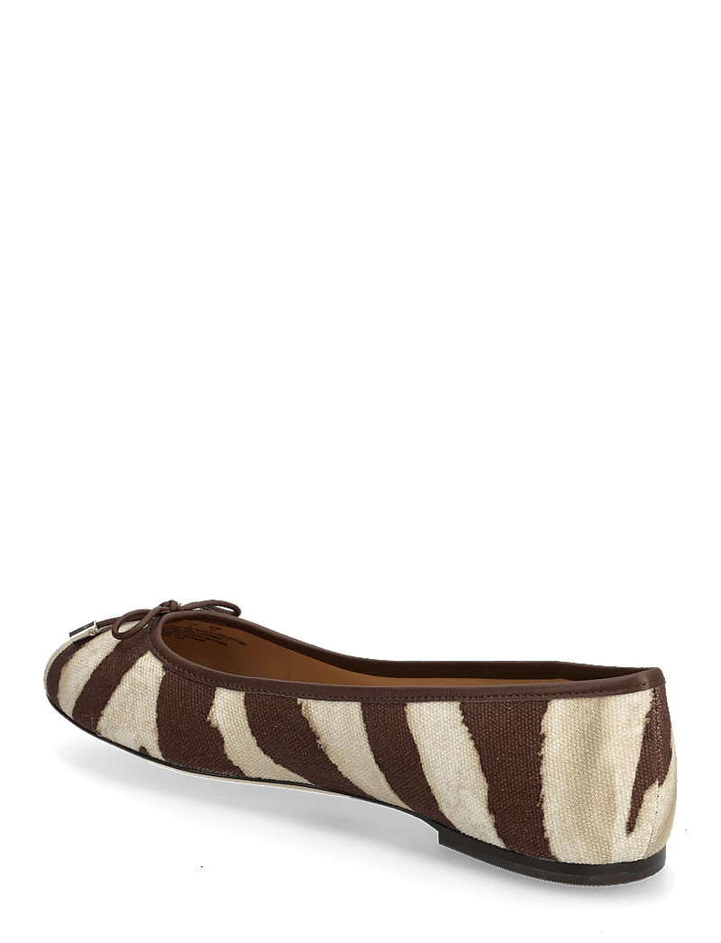 Lauren Ralph Lauren - Jayna Zebra-Print Canvas Flat - besondere anlässe - zebra/dark hickor - 2