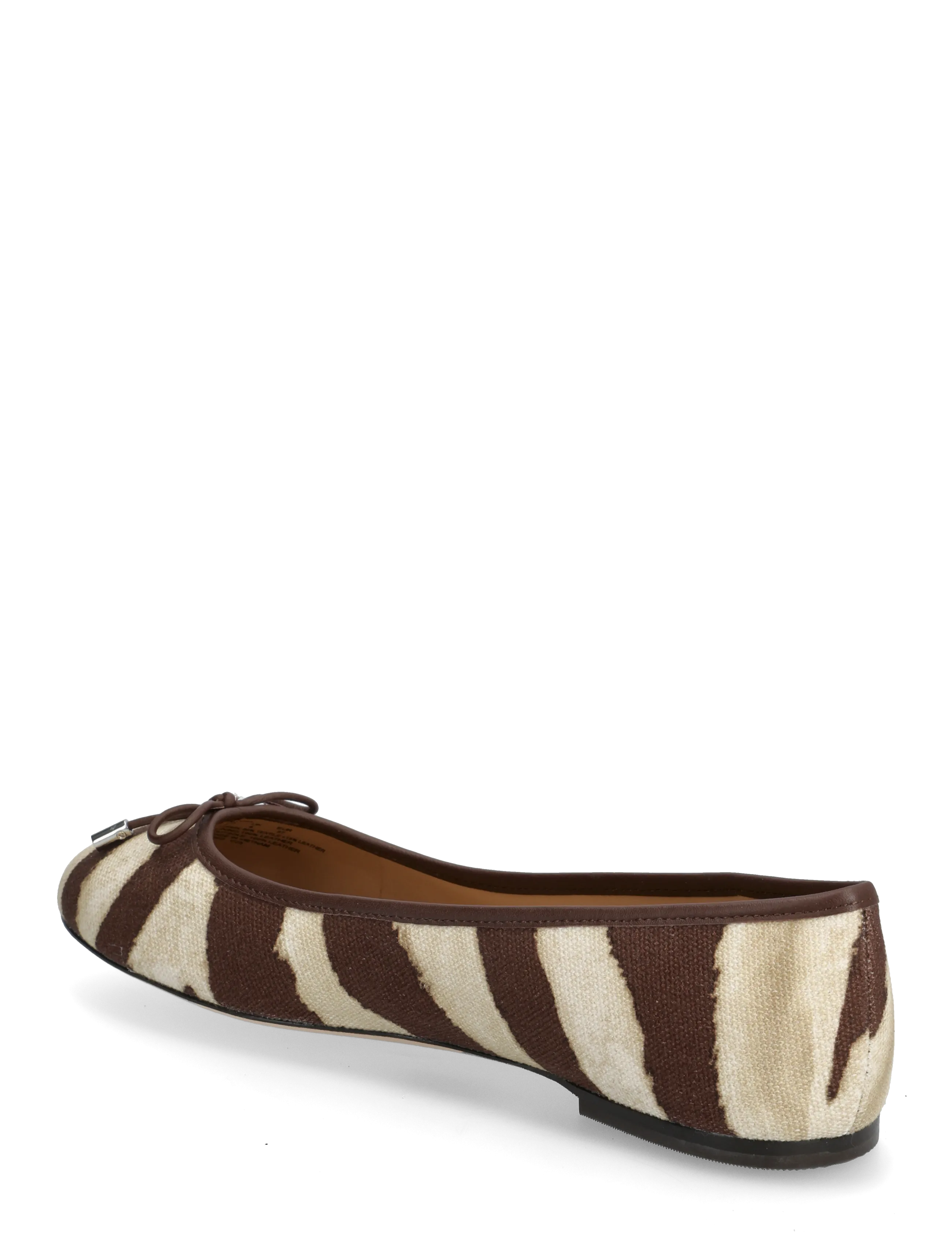 Lauren Ralph Lauren - Jayna Zebra-Print Canvas Flat - zebra/dark hickor - 2