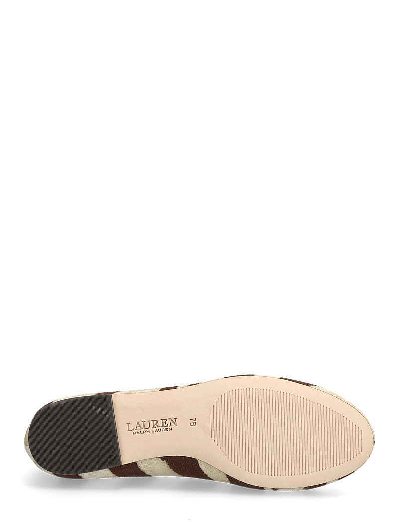 Lauren Ralph Lauren - Jayna Zebra-Print Canvas Flat - besondere anlässe - zebra/dark hickor - 4
