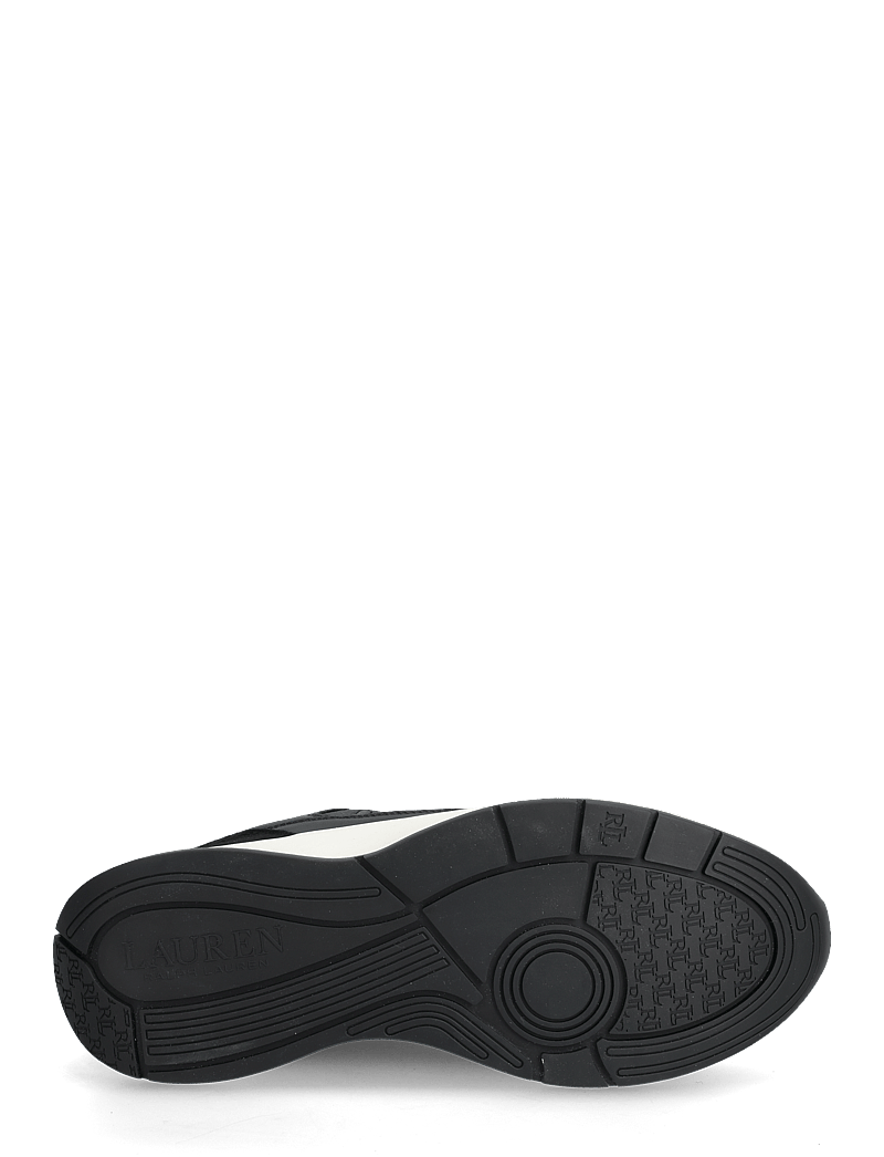 Lauren Ralph Lauren - Franky Tumbled Leather & Suede Sneaker - lave sneakers - black/black - 4