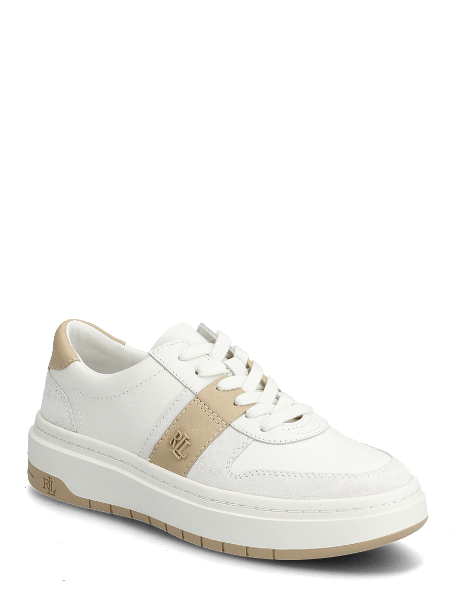 Lauren Ralph Lauren - Harlie Color-Blocked Leather Sneaker - snw wht/bianco/sa - 0