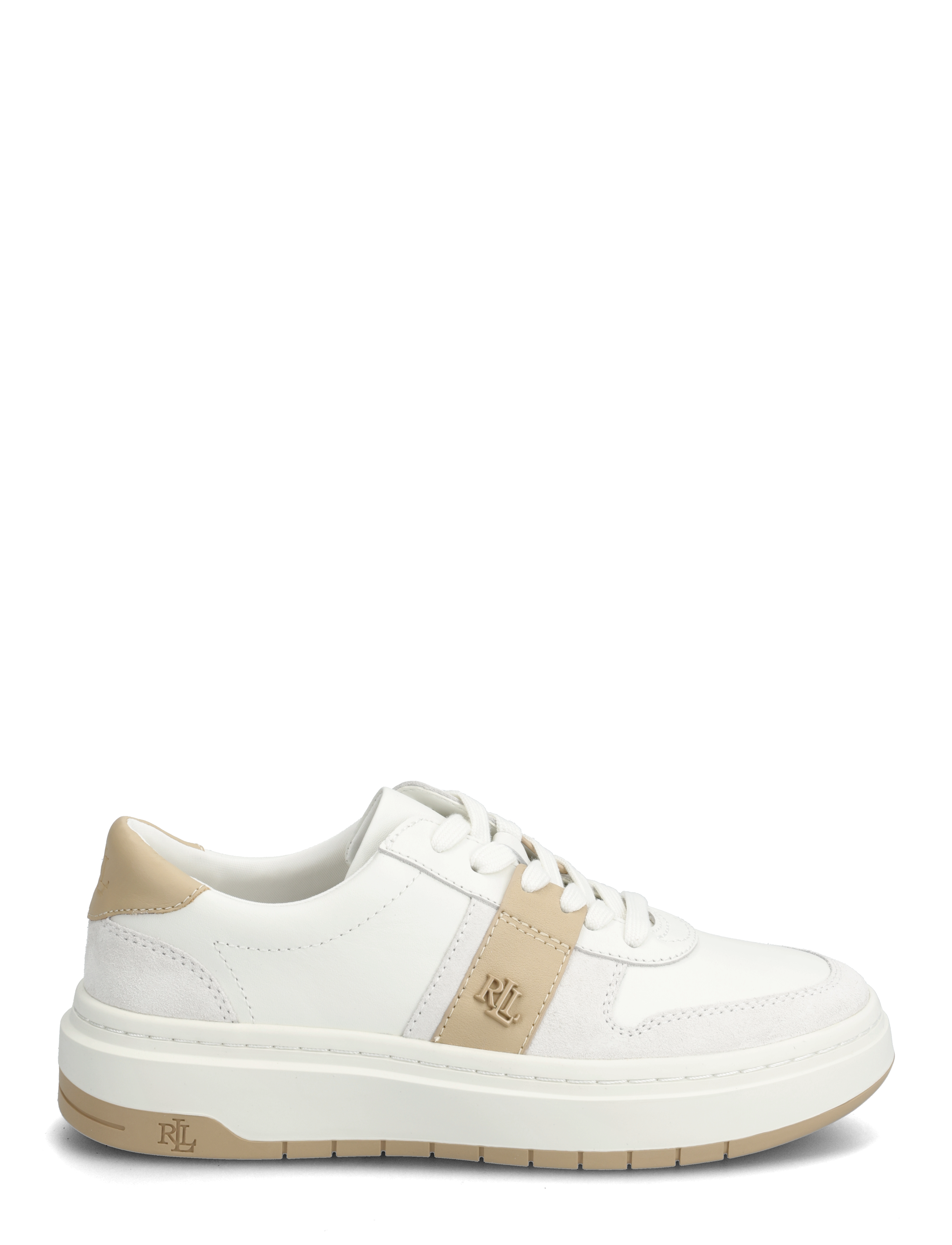 Lauren Ralph Lauren - Harlie Color-Blocked Leather Sneaker - snw wht/bianco/sa - 1