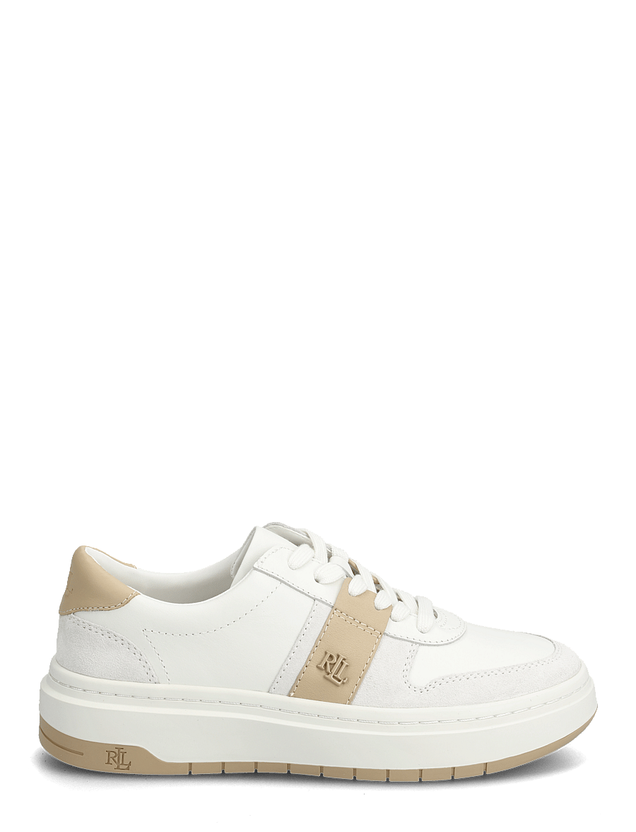 Lauren Ralph Lauren - Harlie Color-Blocked Leather Sneaker - snw wht/bianco/sa - 1